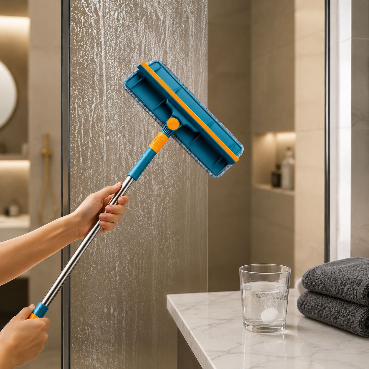 Kit de nettoyage de vitres professionnel pour grandes hauteurs