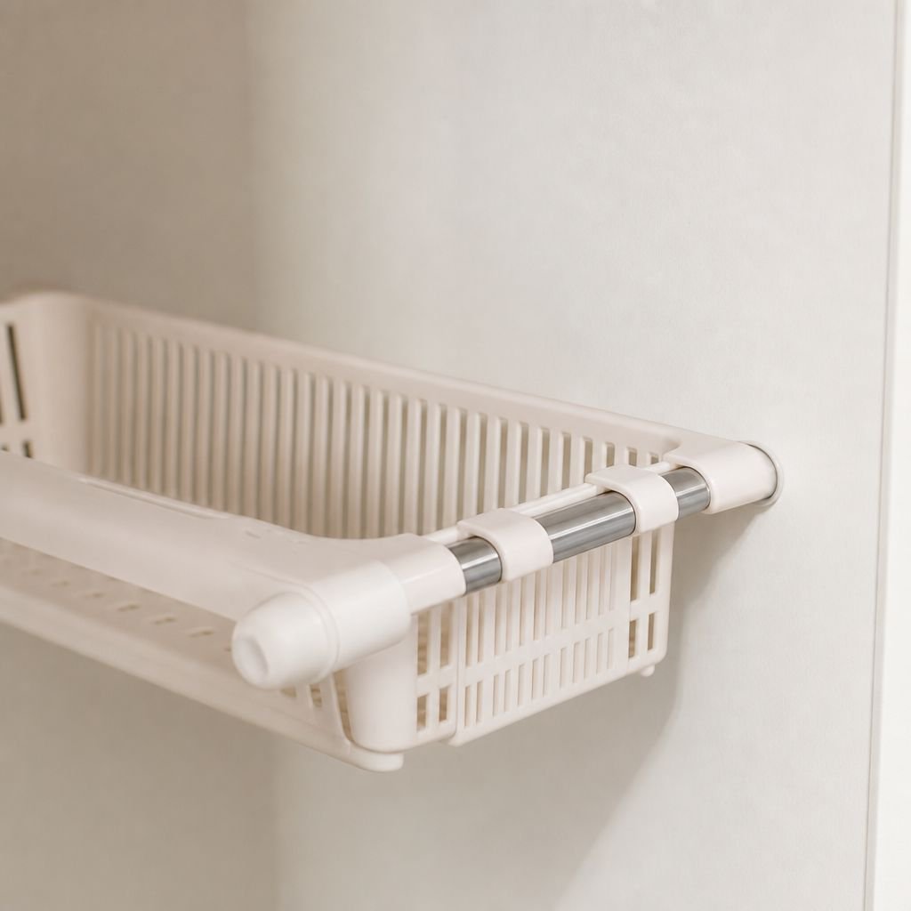 Dorm room closet shelf divider for clothes and shoes