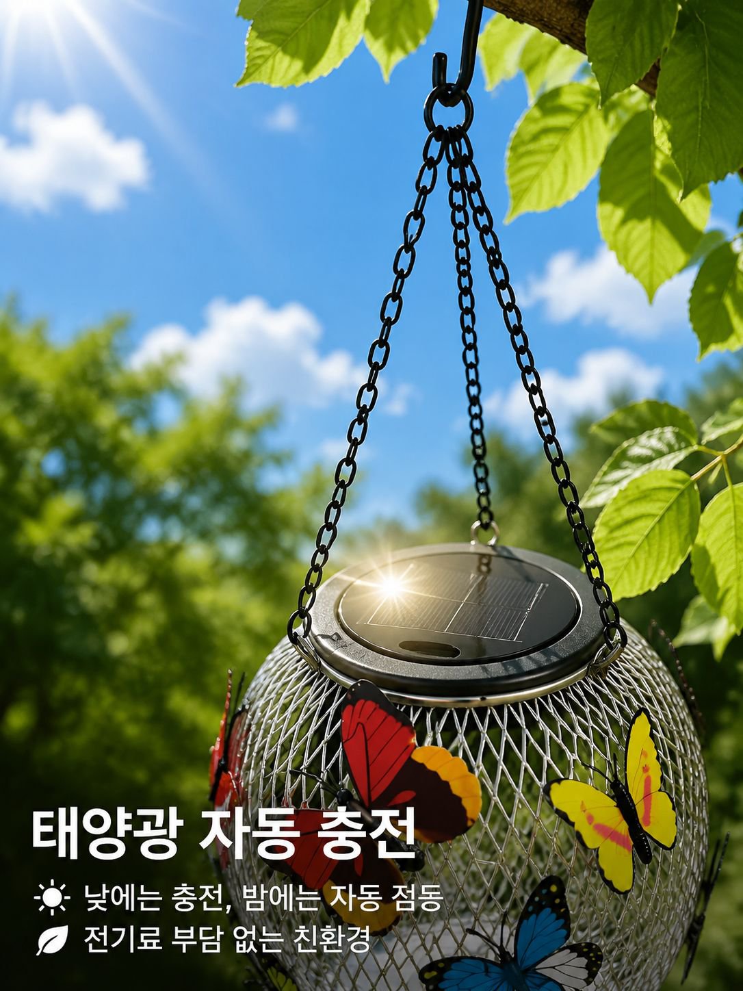태양광 방수 나비 모양 정원 잔디 장식등