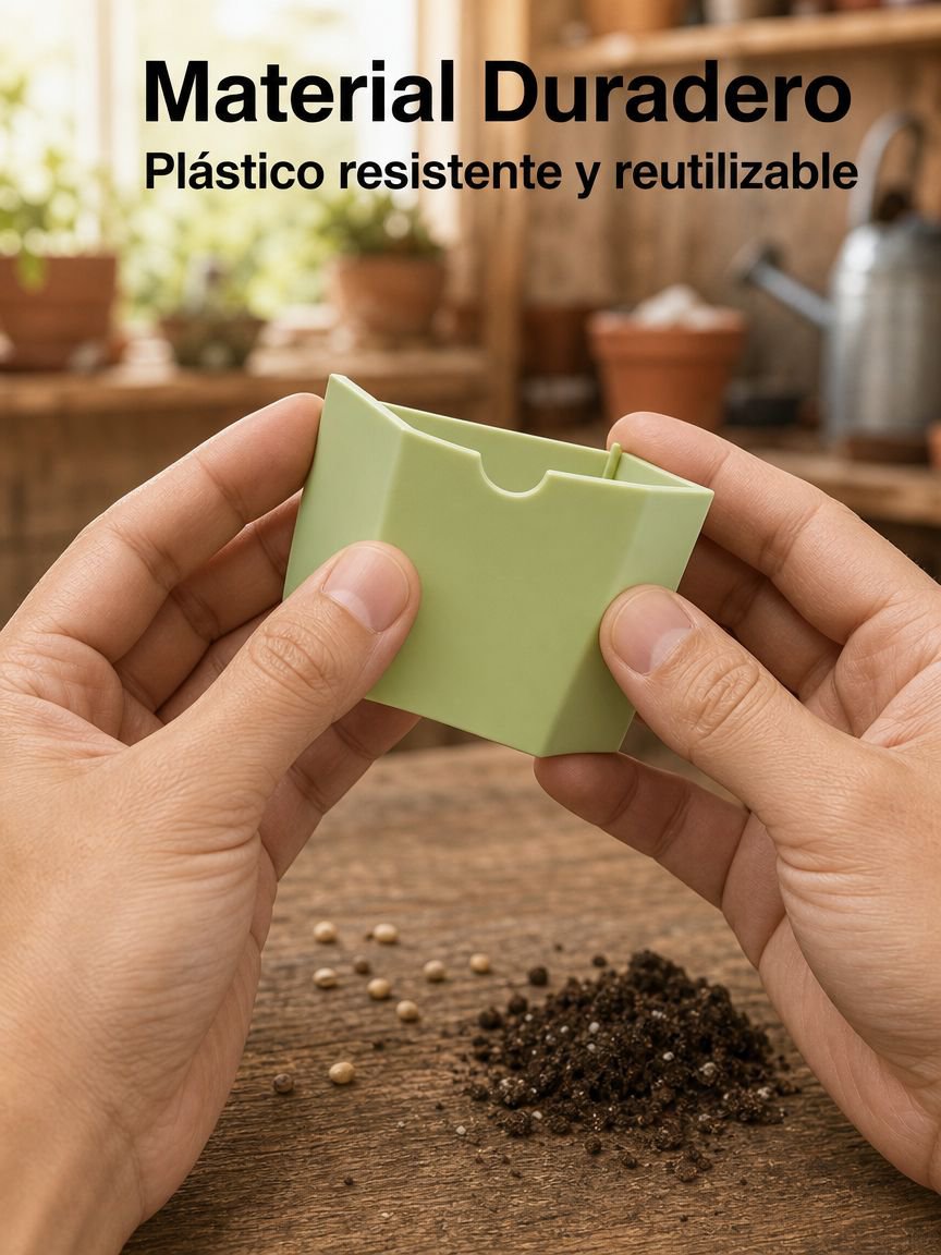 Bandeja de siembra de plástico reutilizable para jardinería
