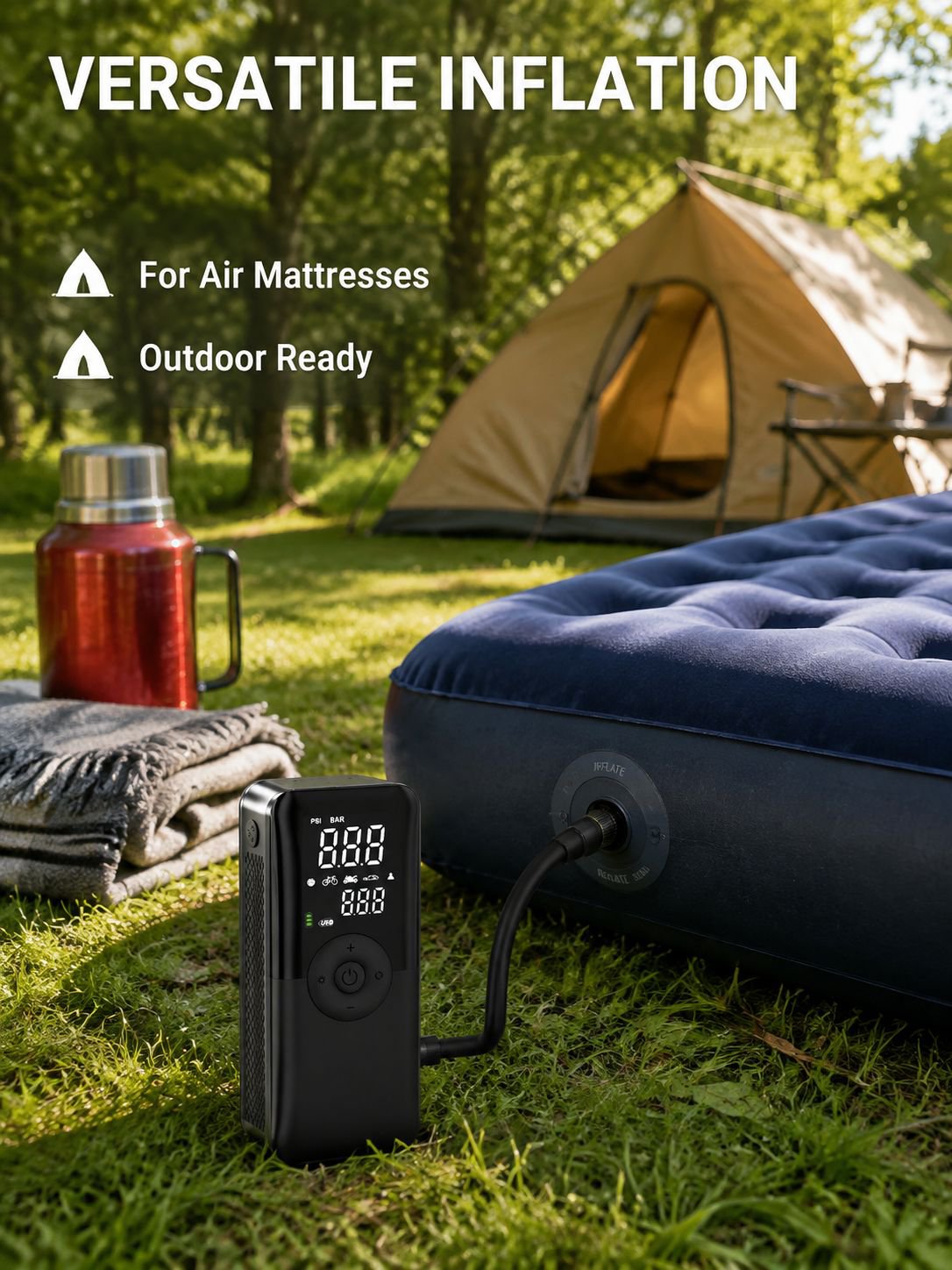 Smart car air pump, outdoor tent fast charging, car tire, electric scooter air pump, electric air ma