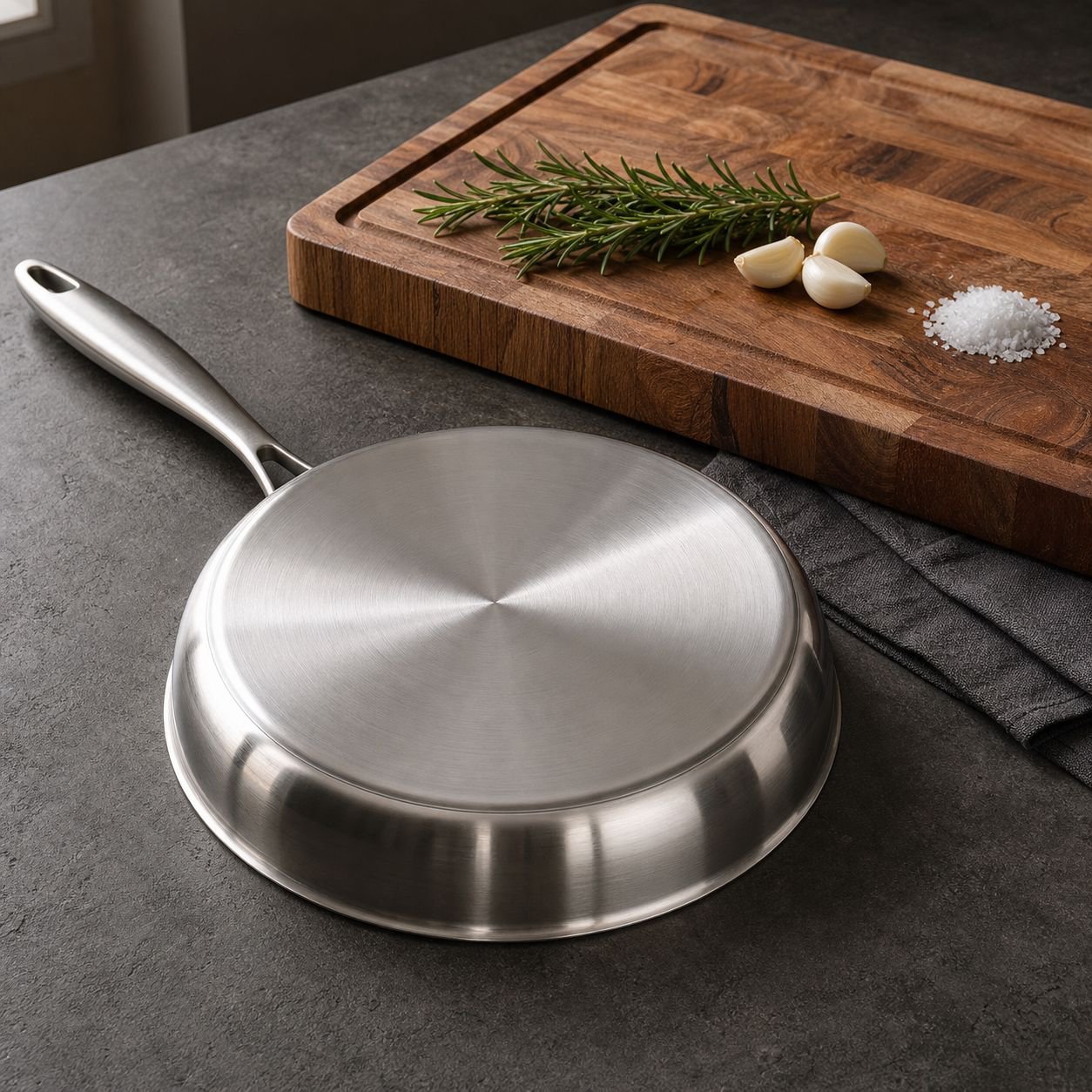 Complete kitchen cookware set made from 304 stainless steel
