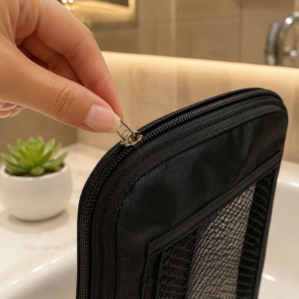 Makeup bag with multiple compartments