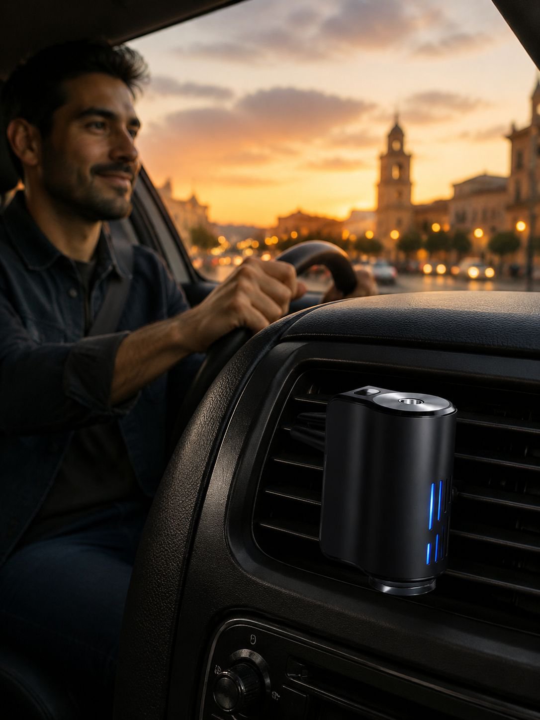 Máquina de aromaterapia para automóvil con salida de aire inteligente, difusor automático de aleació