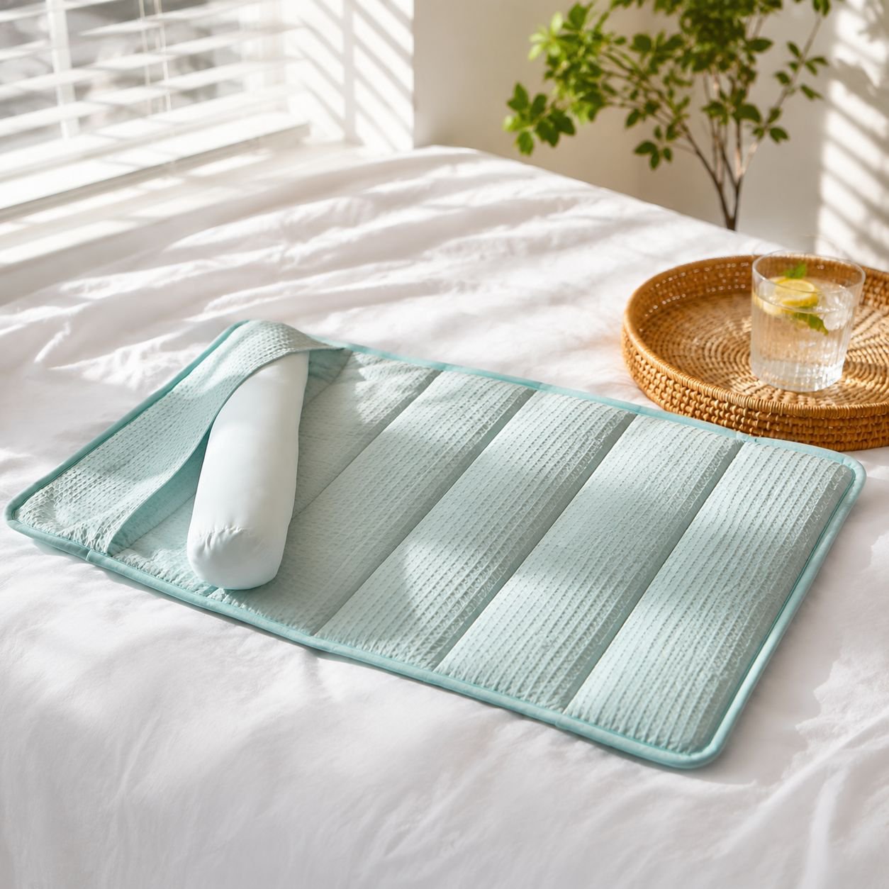 Travel-friendly pure cotton neck support pillow