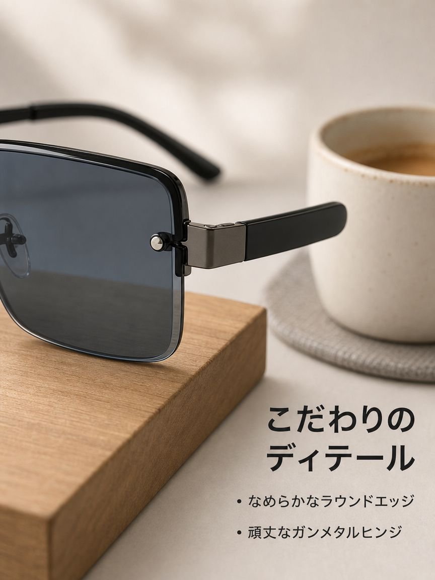 ファッショナブルなグラデーションサングラスのアップ画像