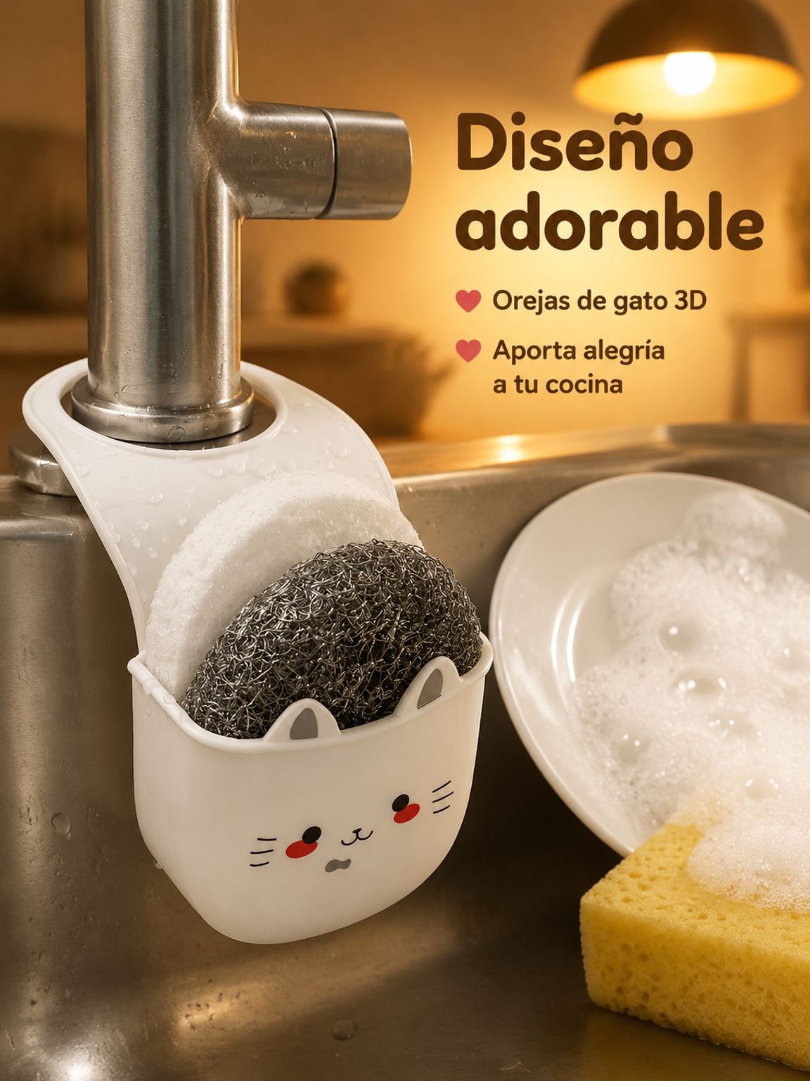 Organizador doble para aprovechar el espacio de la cocina