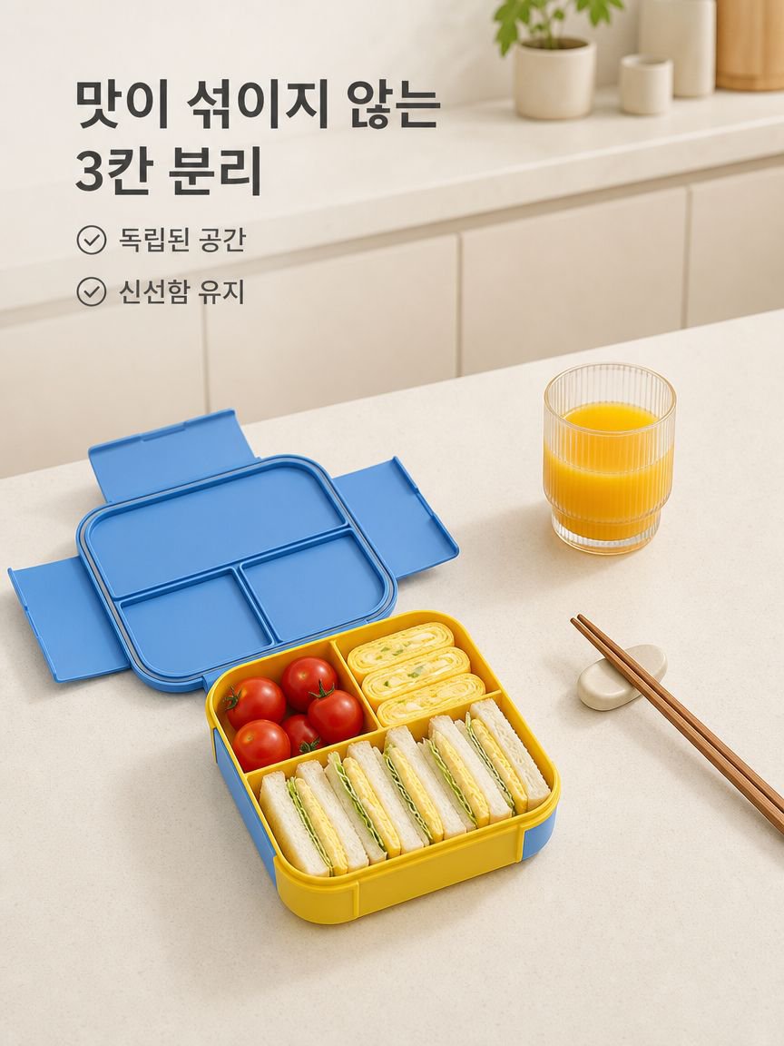 휴대용 칸막이 도시락통