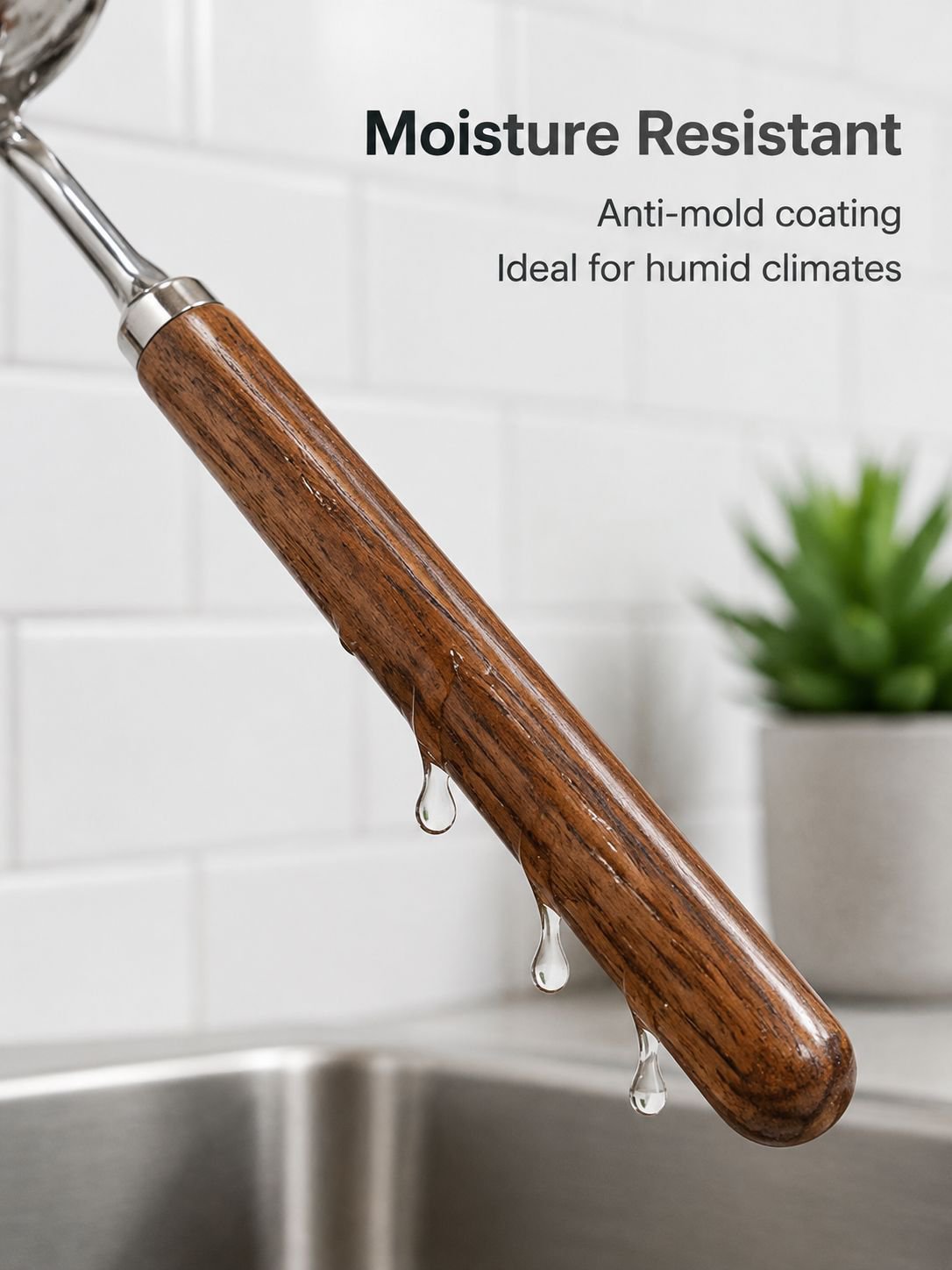 Stainless Steel Walnut Wood Spoon