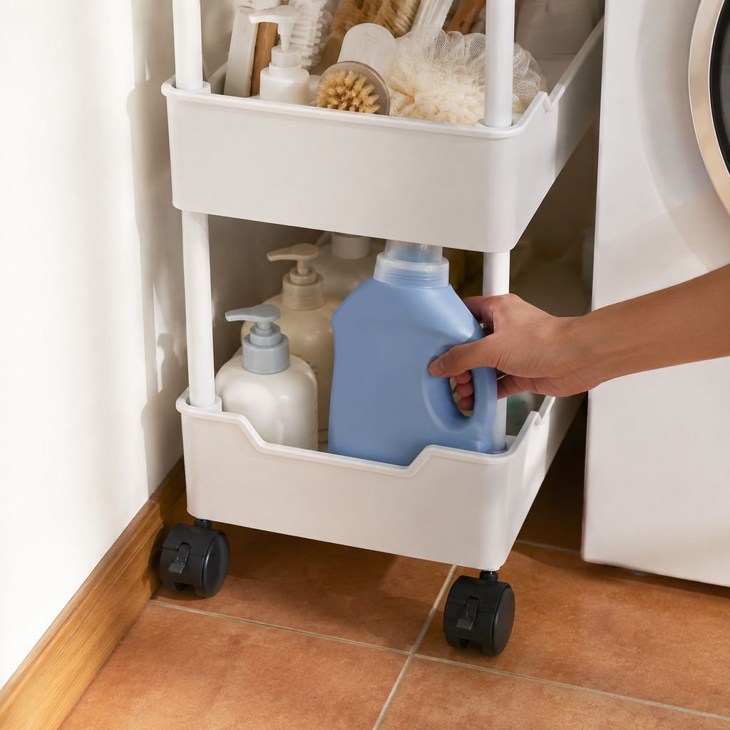 Carrito de almacenamiento de varios niveles para baño
