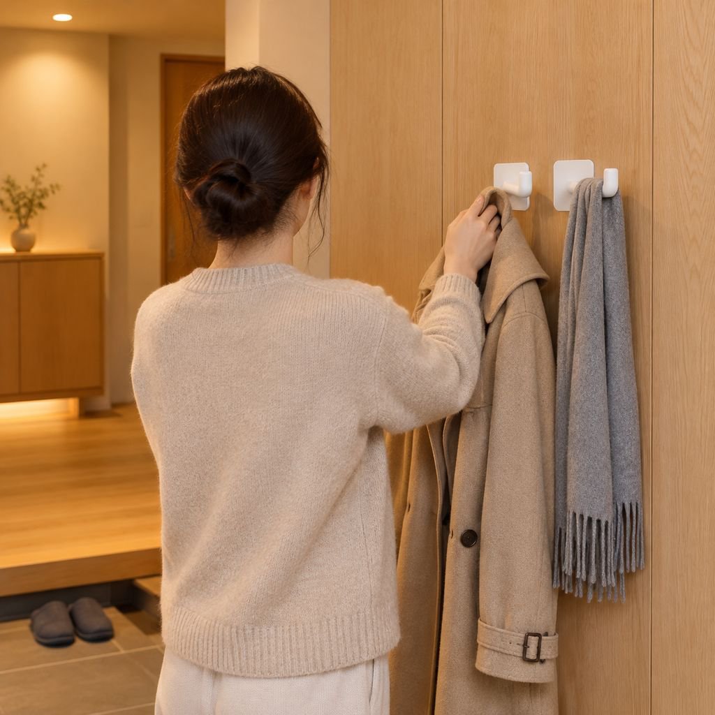 バルコニーの収納に使える壁掛け衣類ラック