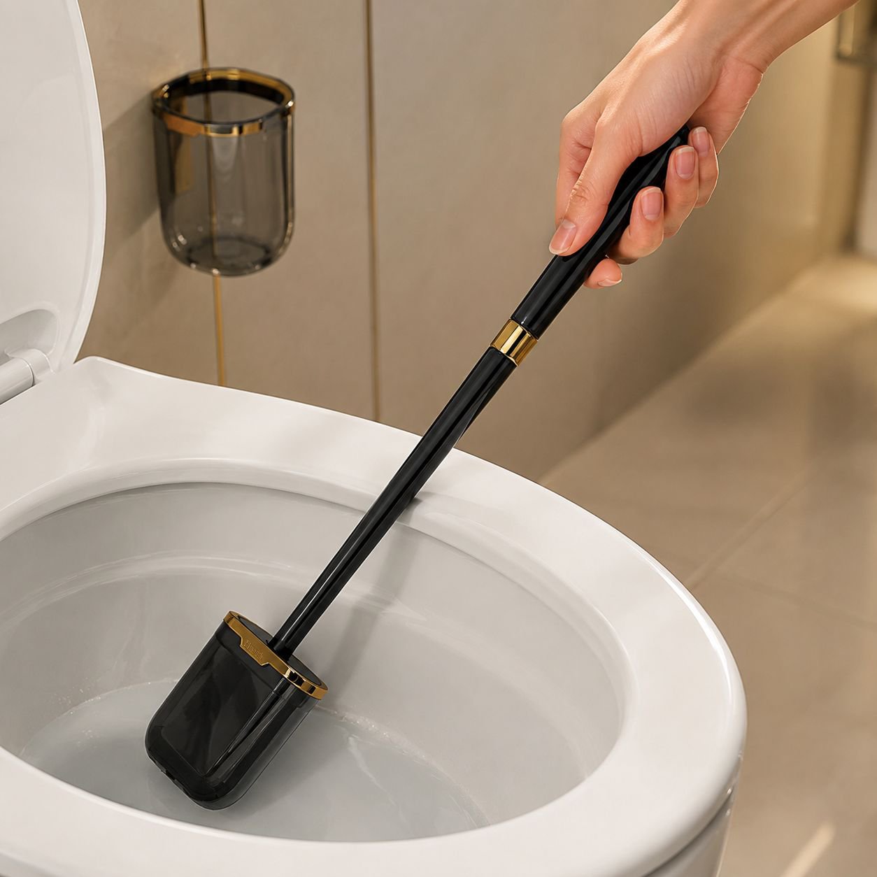 長い柄でトイレ掃除が簡単なクリーナー