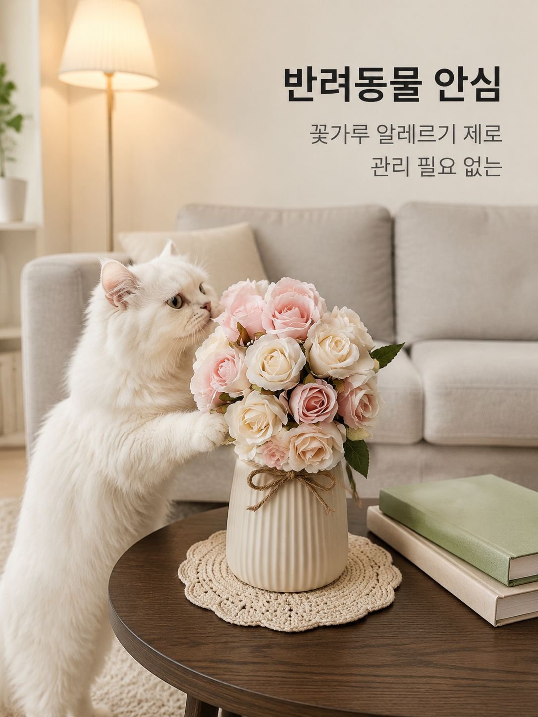 홈 장식용 미니 로즈 인조 부케