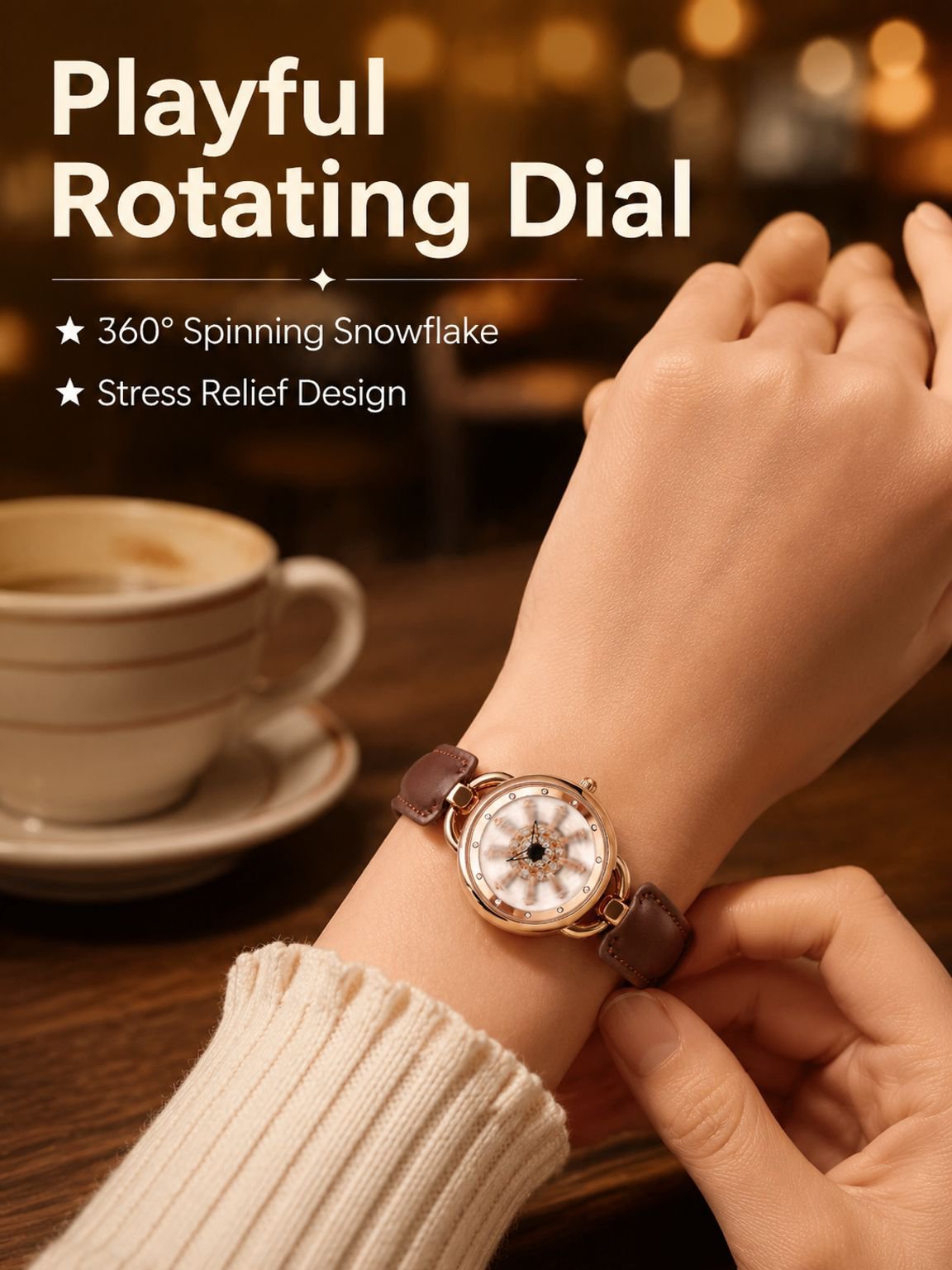 Goddess Waterproof Watch Snowflake Wristwatch Waterproof Wristwatch Snowflake Waterproof Watch