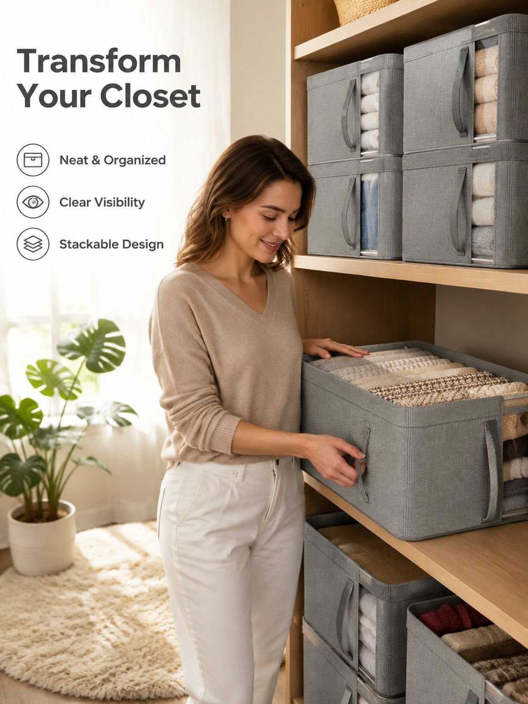 Oxford cloth mesh steel frame visible storage box