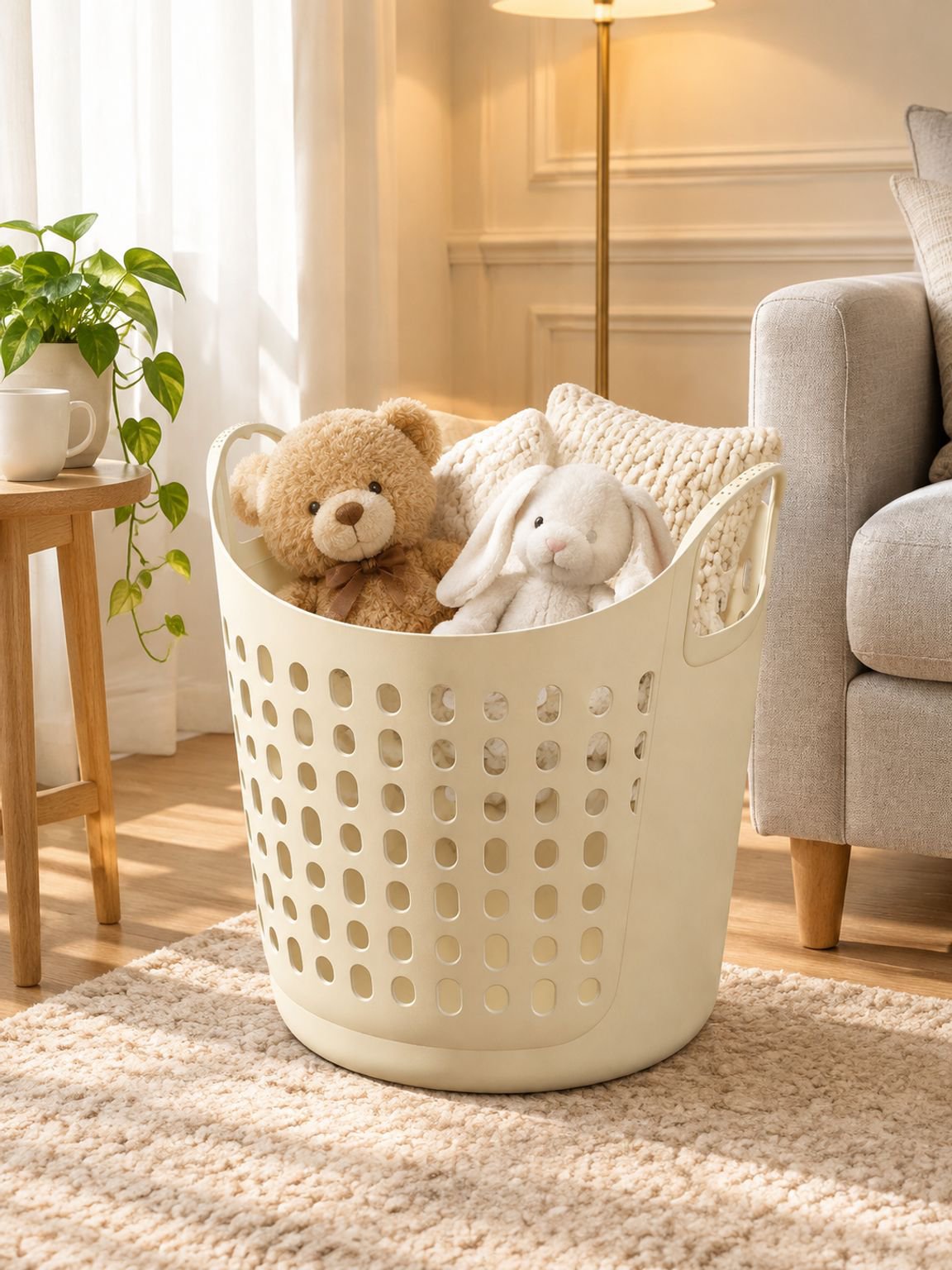 Panier à linge sale grande capacité pour usage domestique
