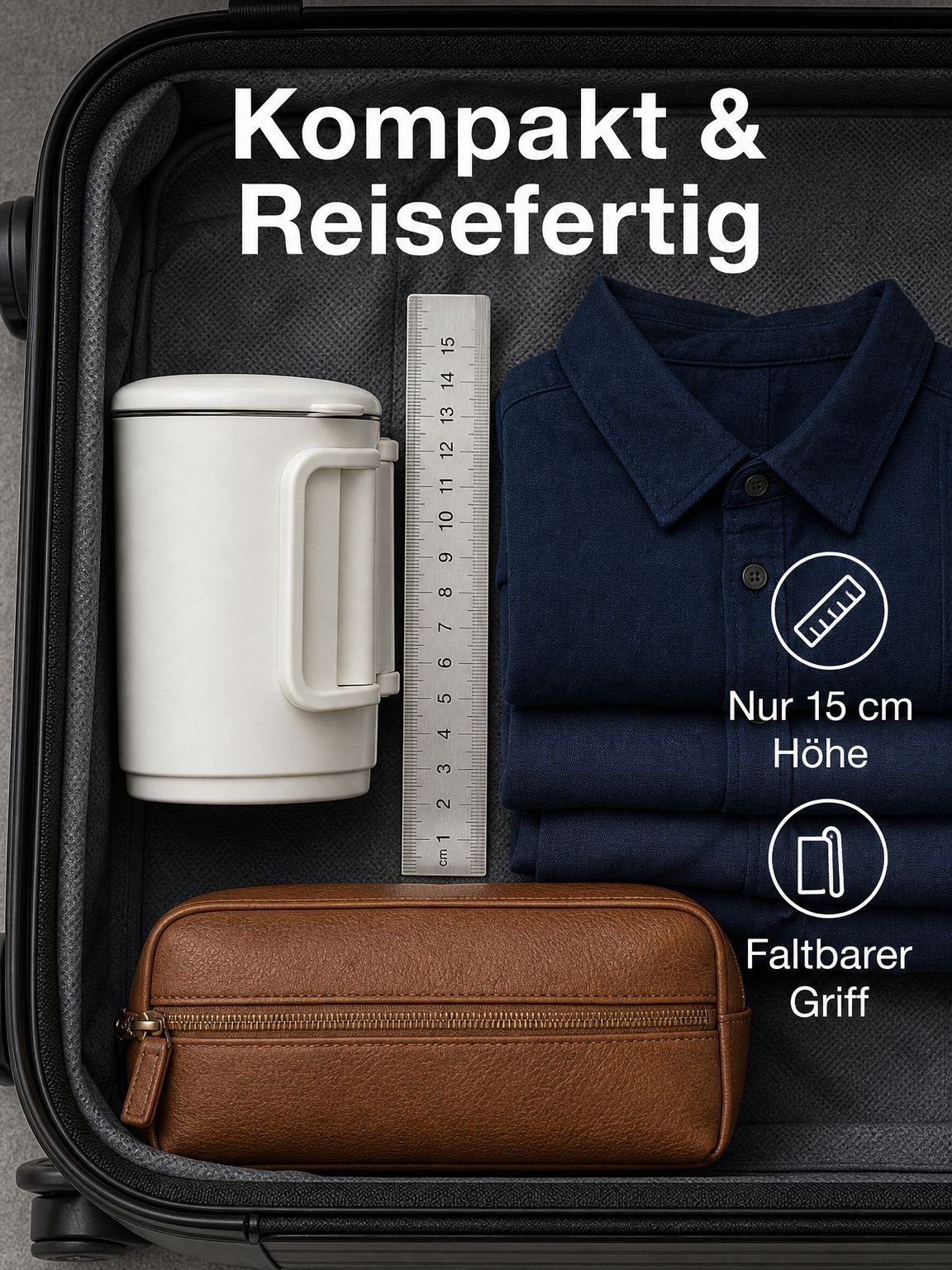 Mini tragbarer faltbarer Wasserkocher