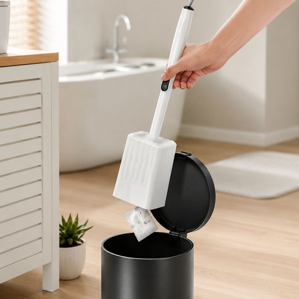Multipurpose Bathroom Cleaning Set with Long-Handle Brush for Corners