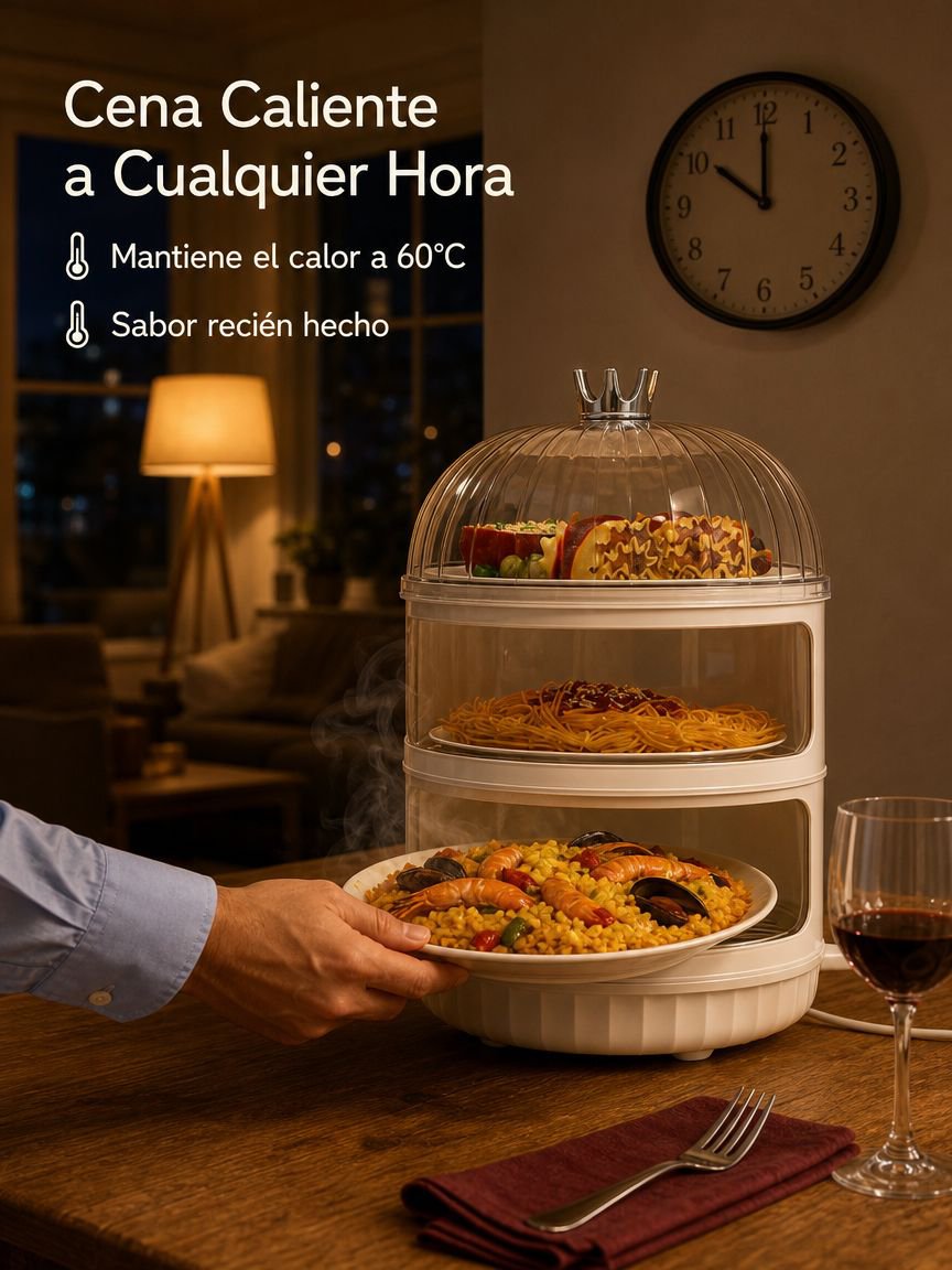 Calentador de alimentos multicapa para el hogar