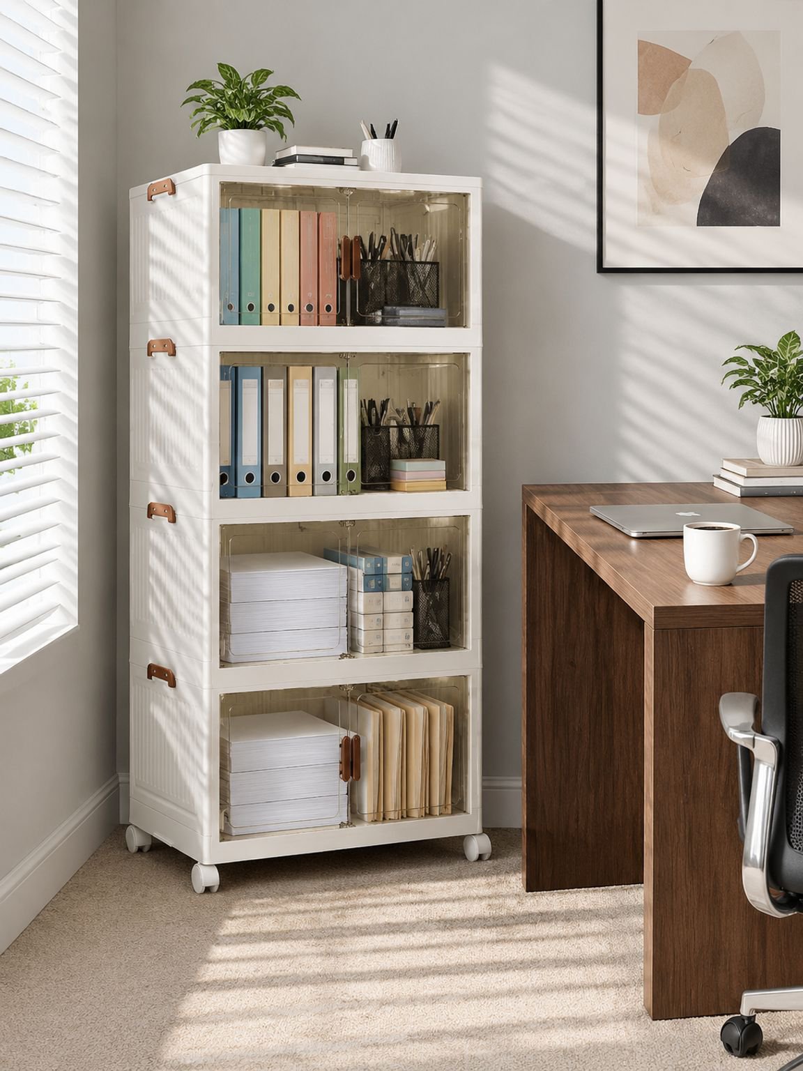 Tall Transparent Multipurpose Storage Cabinet