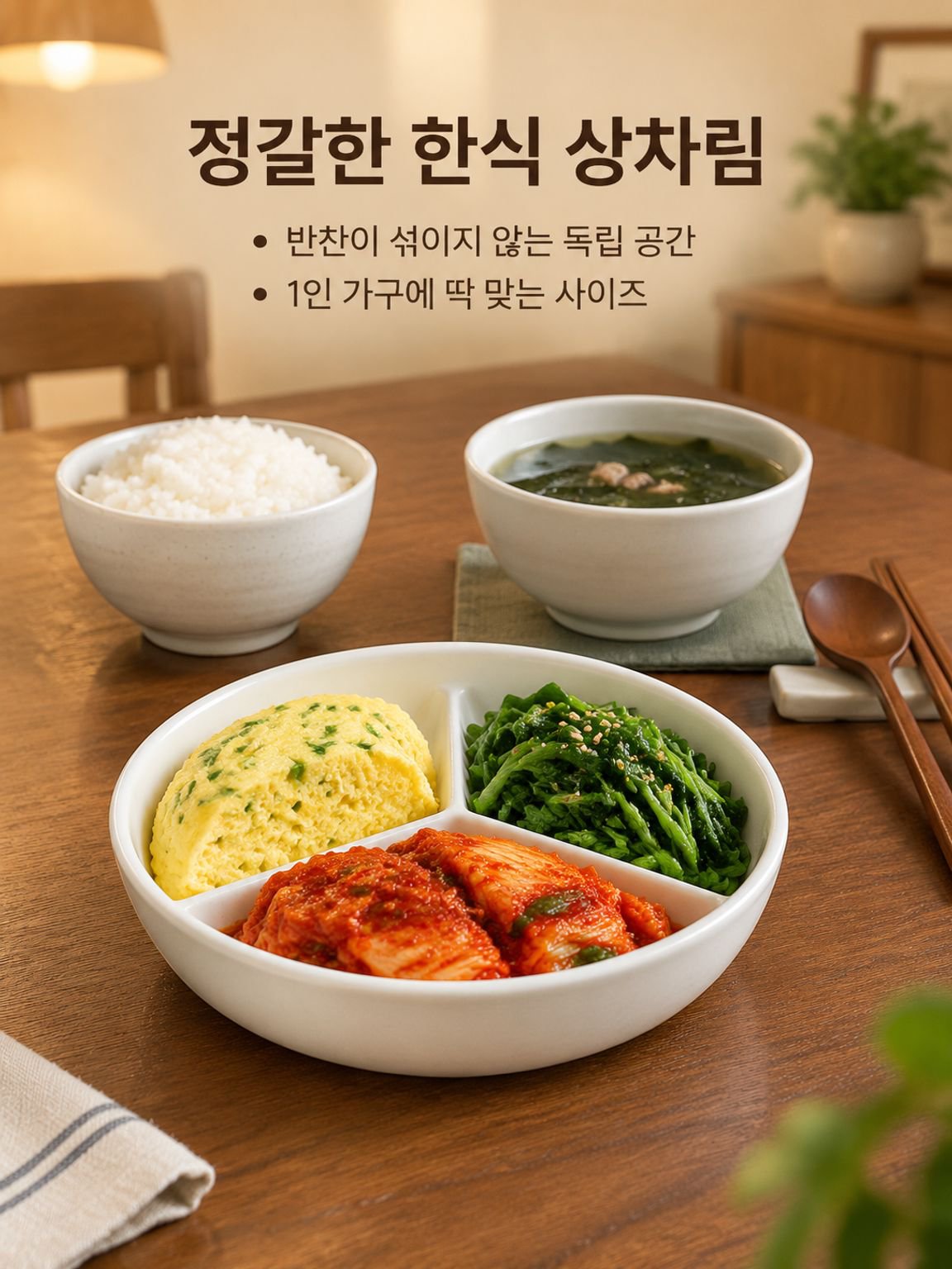 도자기 도자기 3분 칸 찜판 한솥 찜