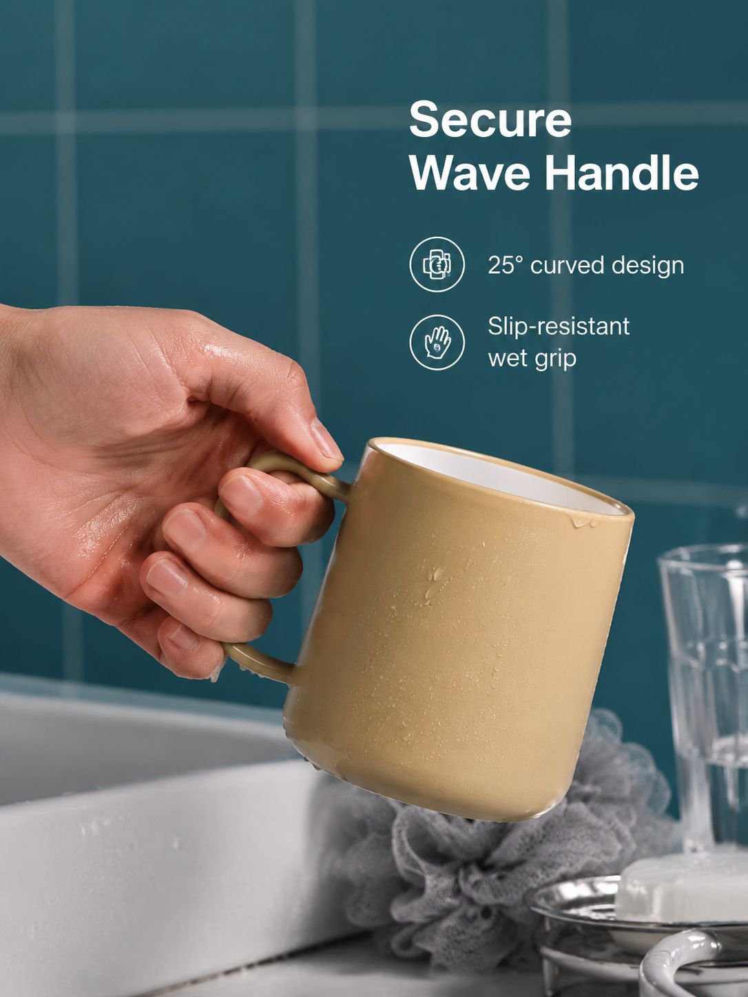 Thick, simple and fashionable mouthwash cup