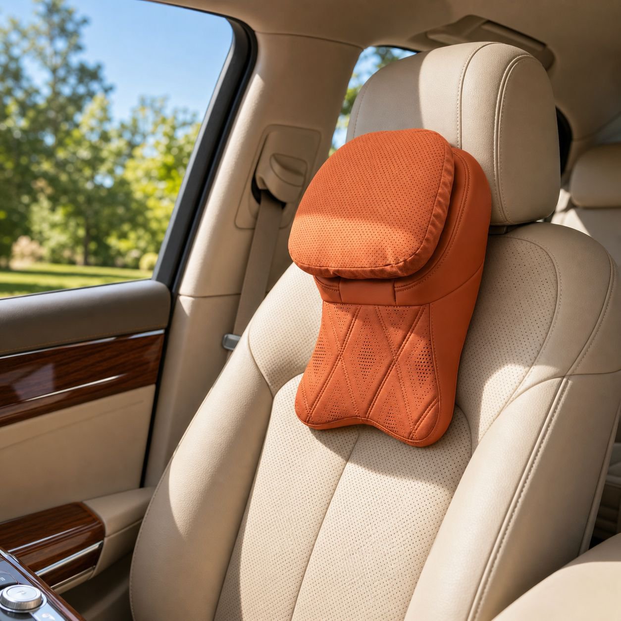 Reposacabezas FEBO para Mercedes-Benz, Maybach, BMW y Tesla, alivia la fatiga del cuello
