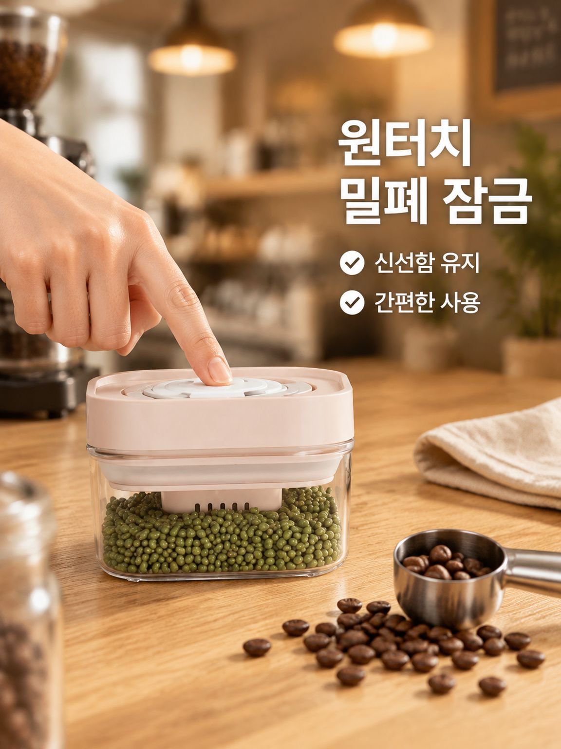 밀폐형 커피 원두 저장통
