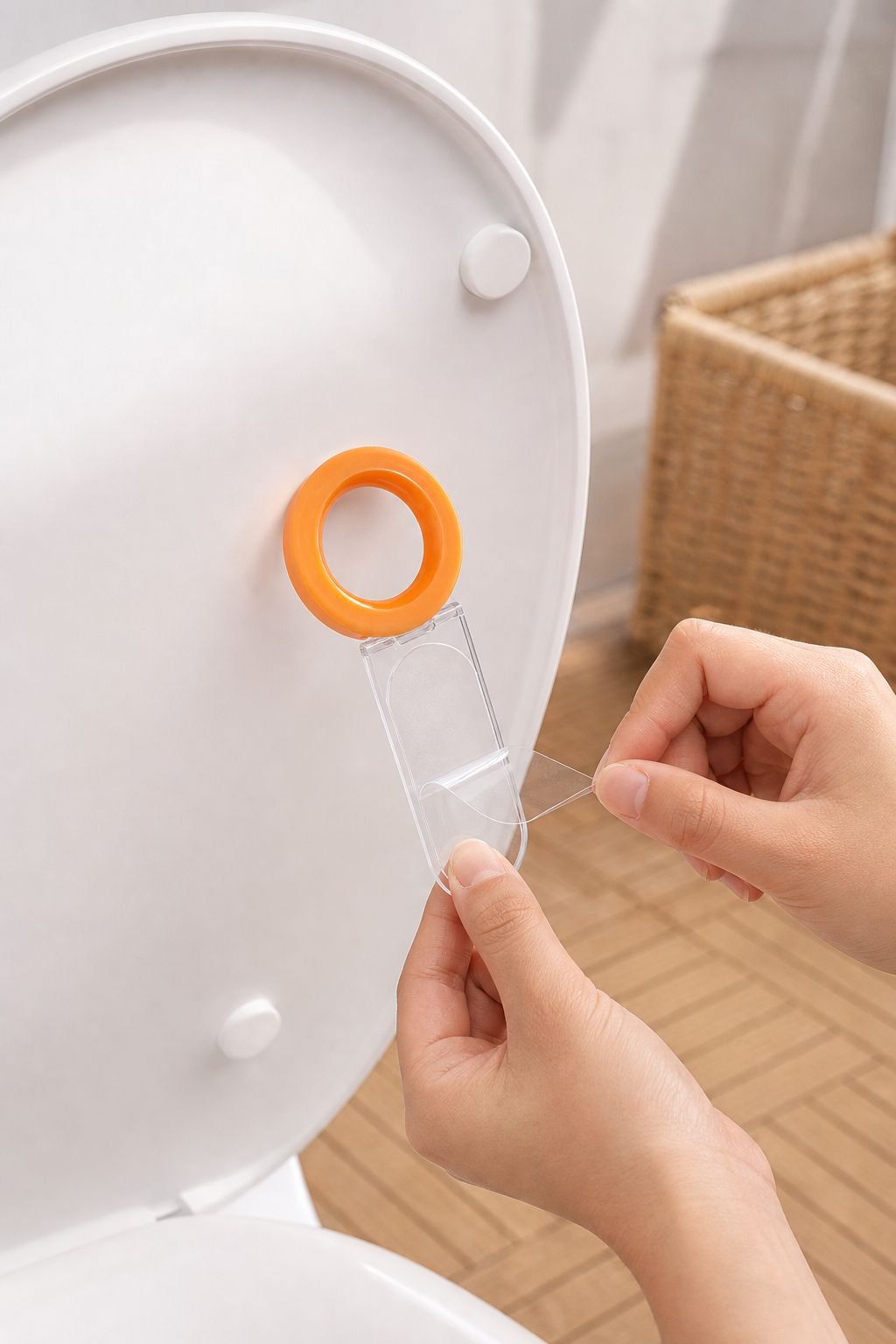 Adhesive Toilet Seat Lifter, Bathroom Toilet Lid Handle, 2 Pieces Set for Home