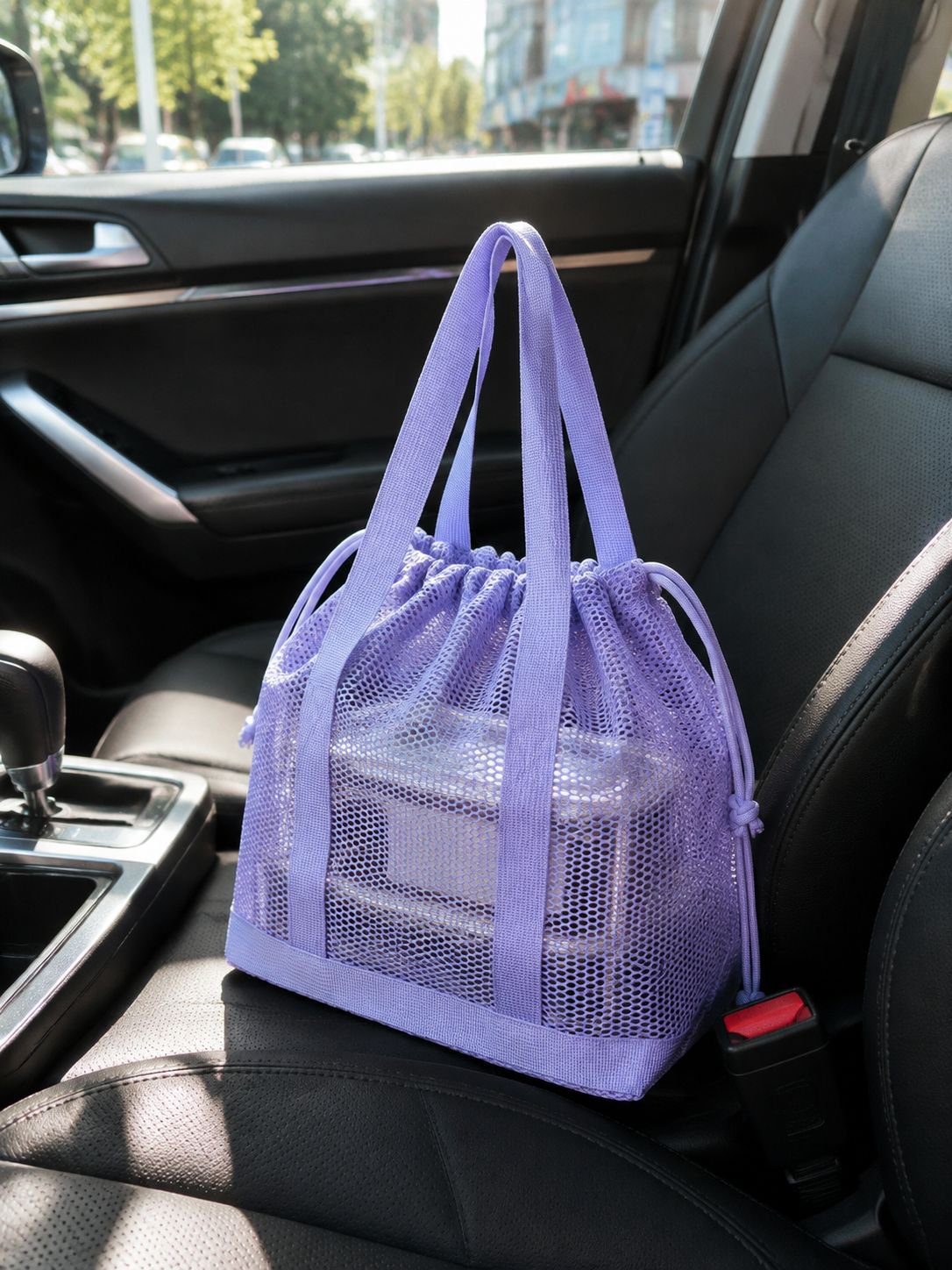 Bolsa de malla plegable ideal para viajes y playa