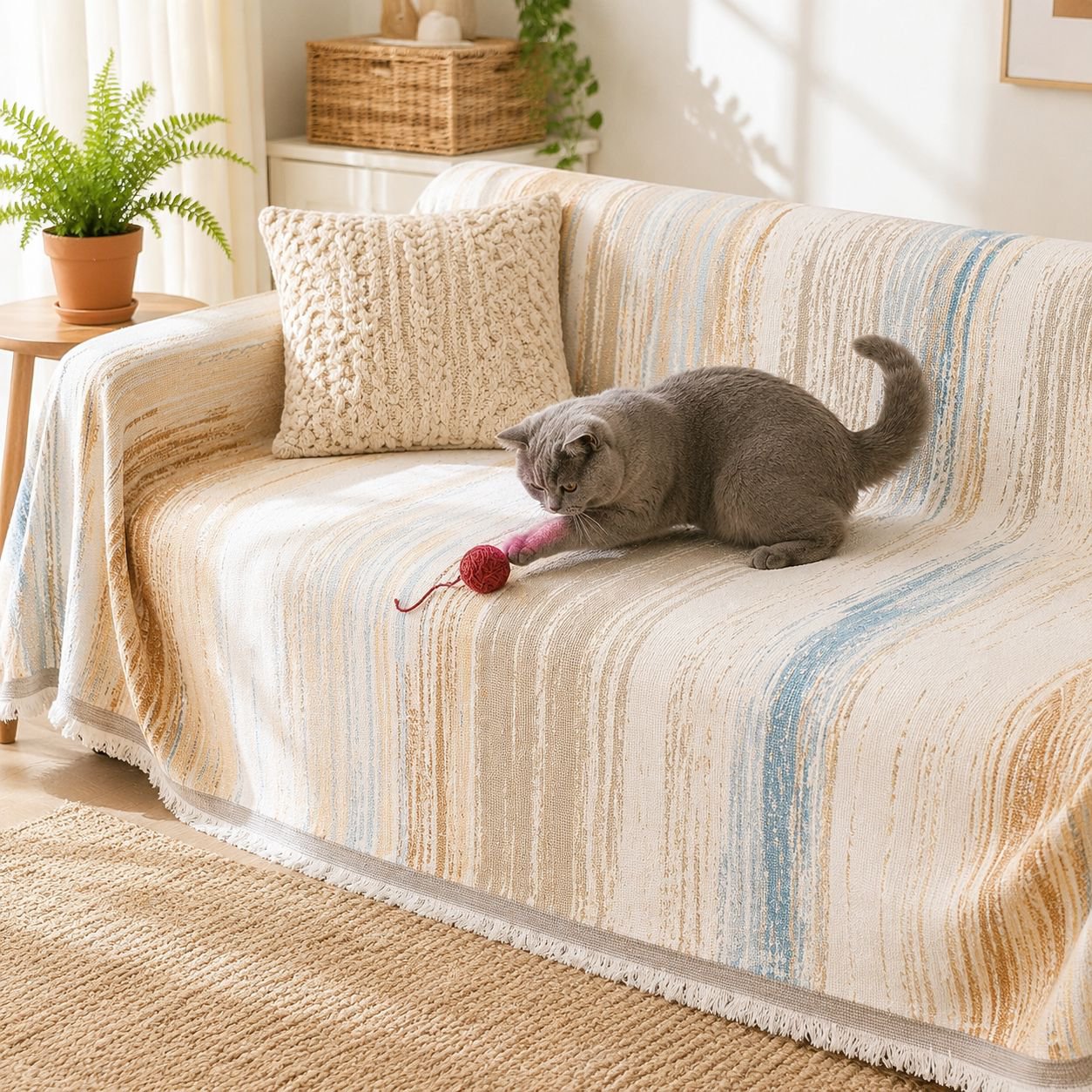 Trendy Gradient Non-slip Sofa Protector