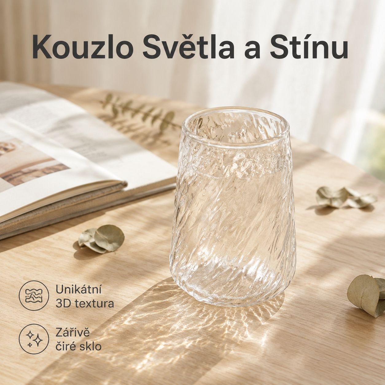 Domácí tepelně odolný zesílený průhledný skleněný hrnek na kávu jednoduchý jednovrstvý design
