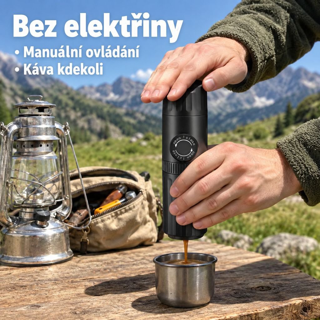 Multifunkční kávovar na kempování