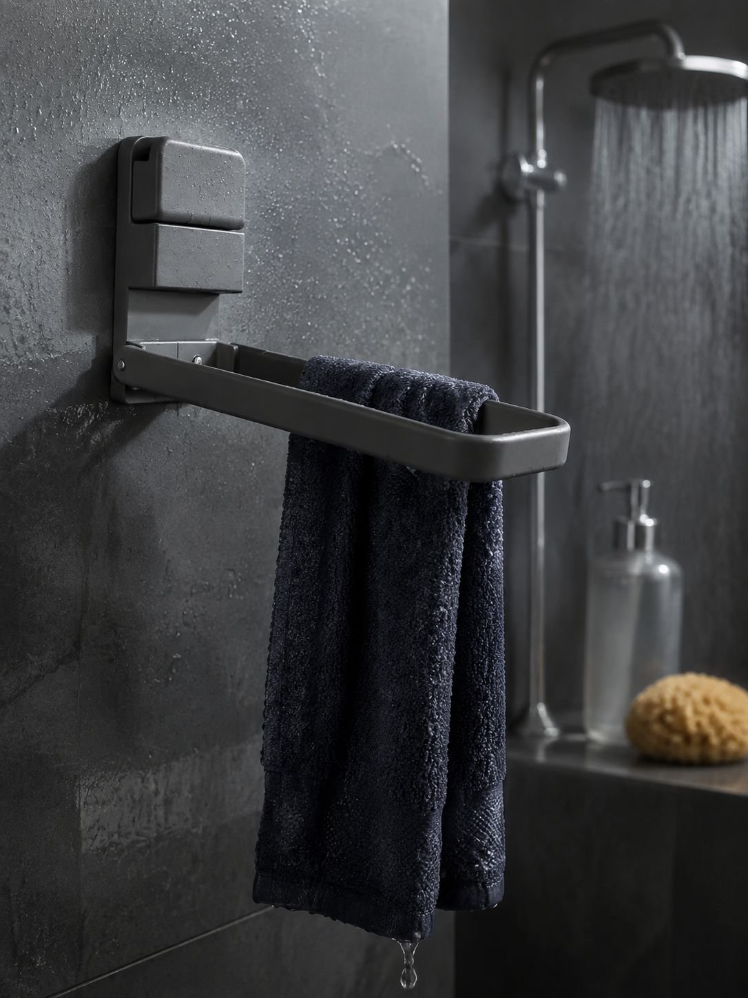 Toallero de ventosa para baño sin necesidad de perforar