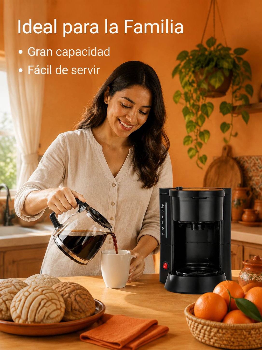 Cafetera de goteo americana doméstica de gran capacidad
