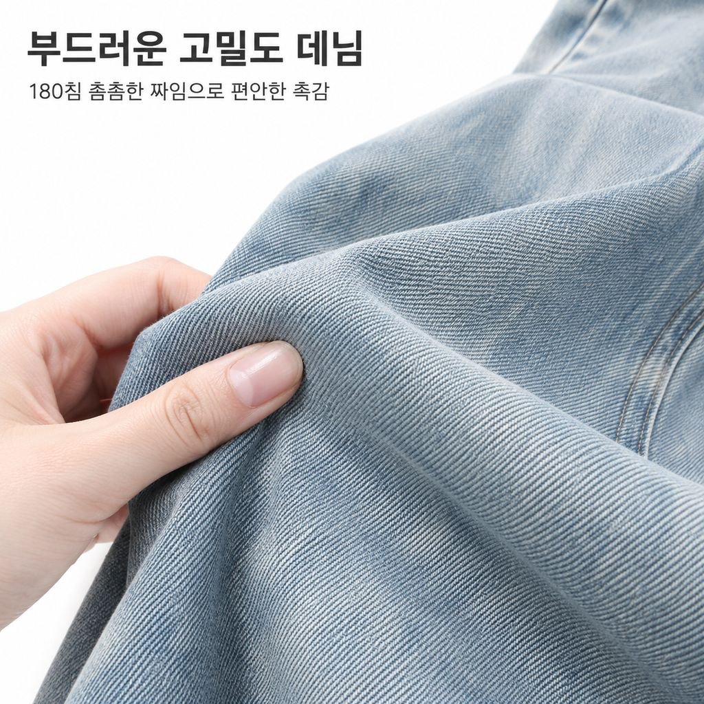 여유로운 핏의 스트레이트 와이드 레그 디자인으로 편안함을 강조