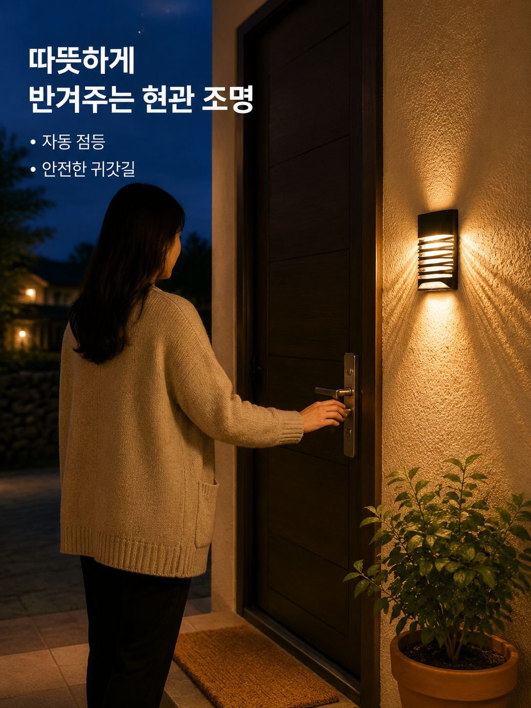 방수 태양광 실외 벽걸이 조명