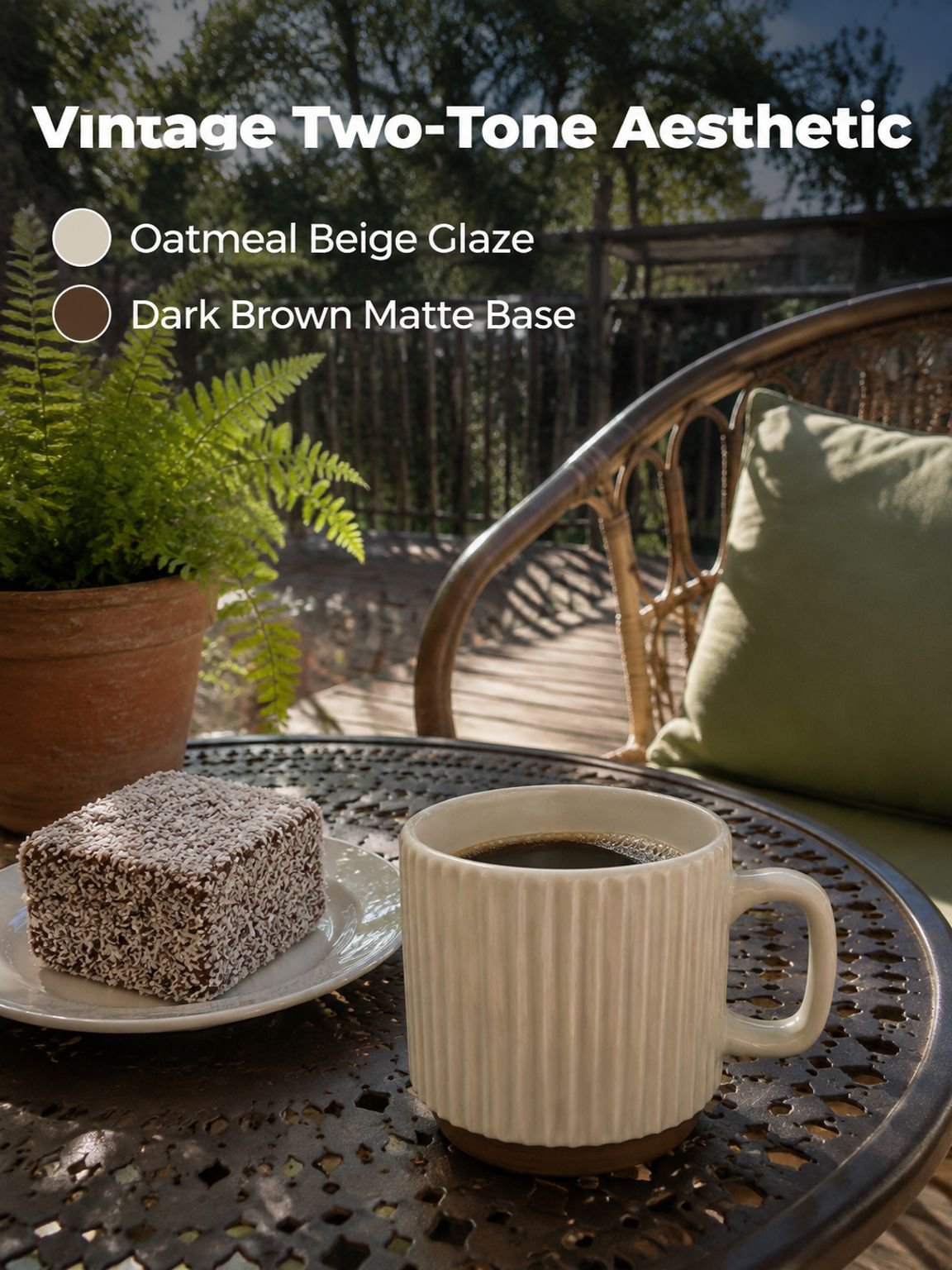 Compact stackable design of the creative ceramic coffee cups