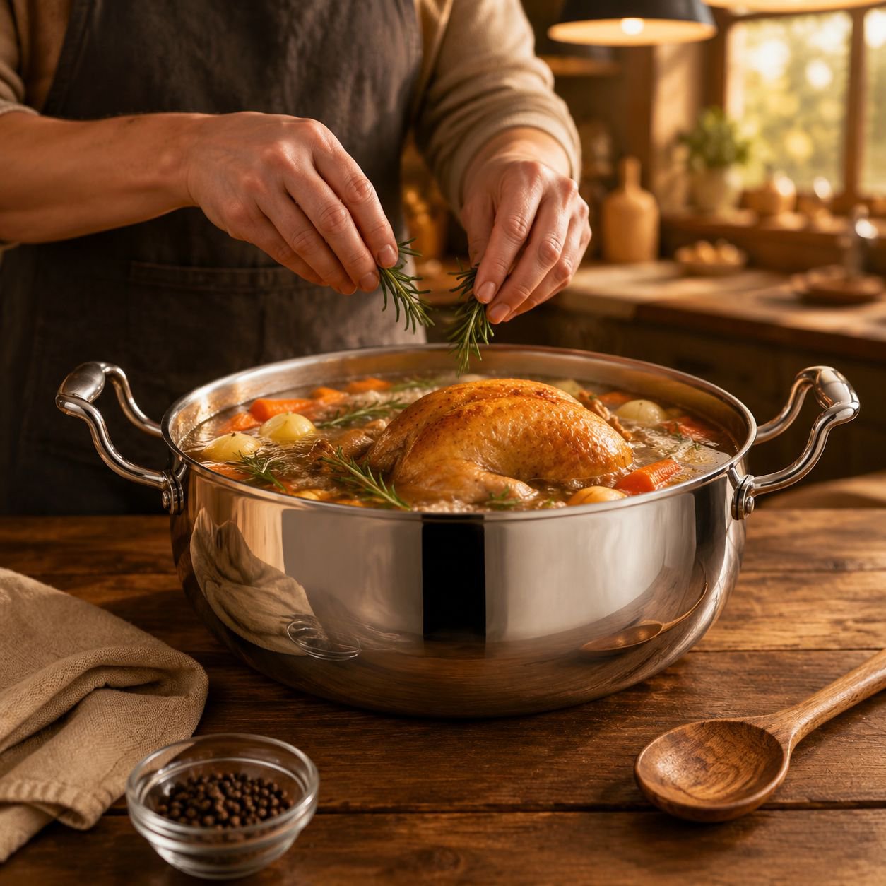 Double Handle Soup Pot for Household Induction Cooker