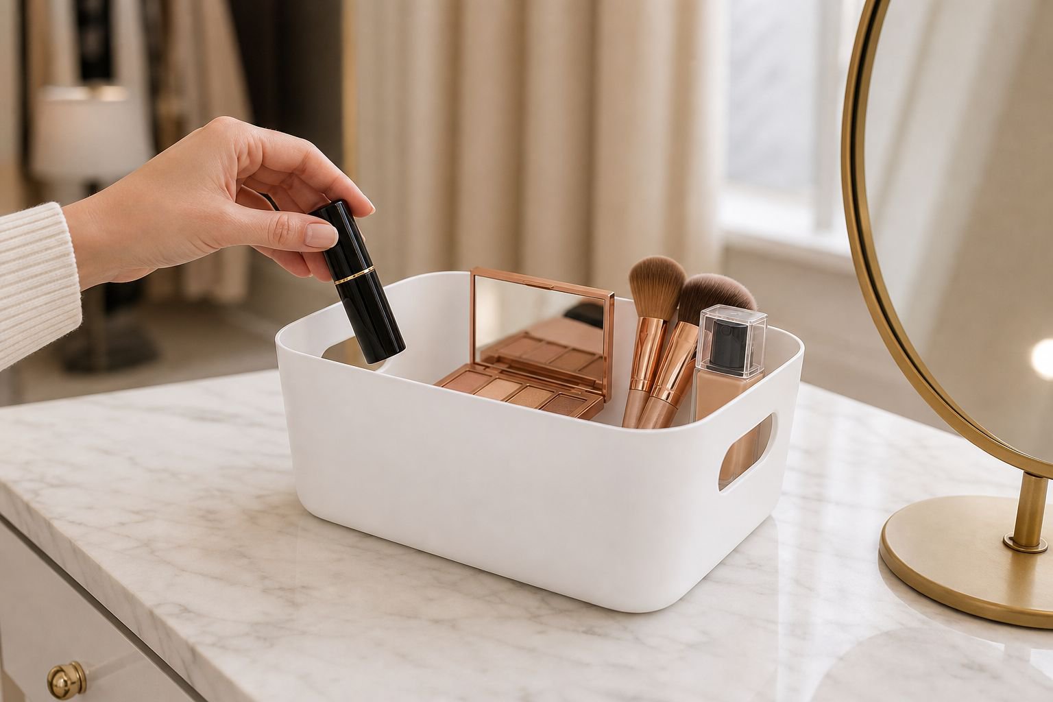 Open design plastic basket for quick access