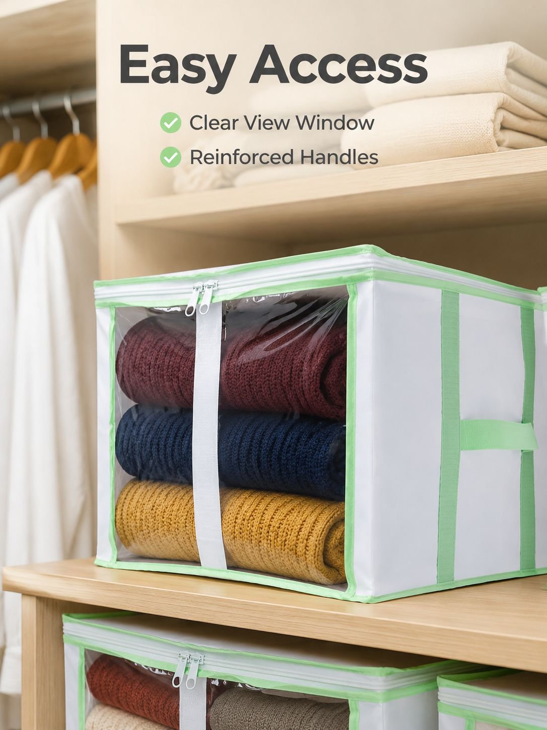 [Under-Bed Storage Box] Tailee Vacuum Compression Storage Box, Organizer, Oxford Cloth Clothing & Qu