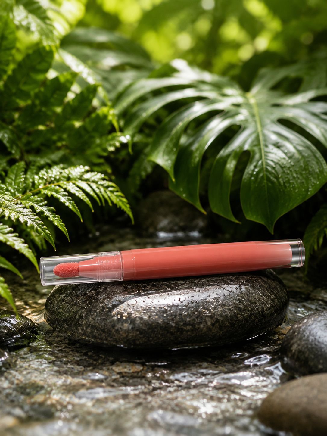 High-shine lip gloss with lasting color