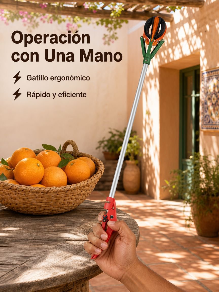 Recolector de frutas de goma blanda de tres garras