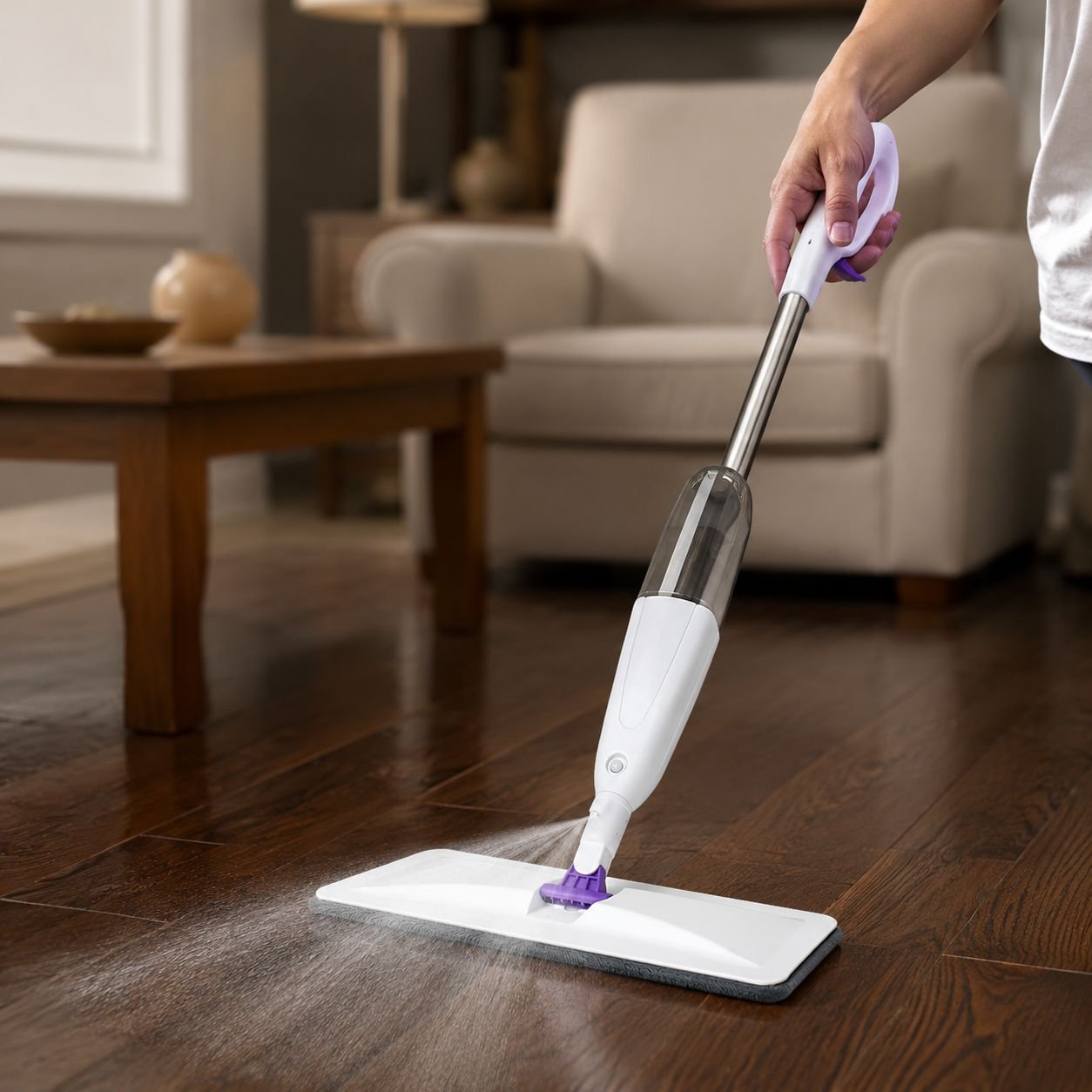 Lazy Spray Mop Hand-Press Flat Mop for Home Wet and Dry Use