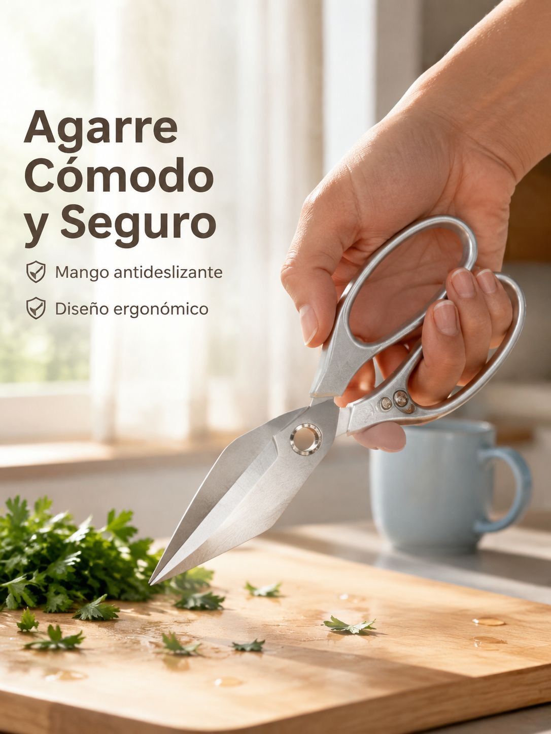 Tijeras de cocina de cabeza grande reforzadas, multifuncionales, para cortar huesos de pollo