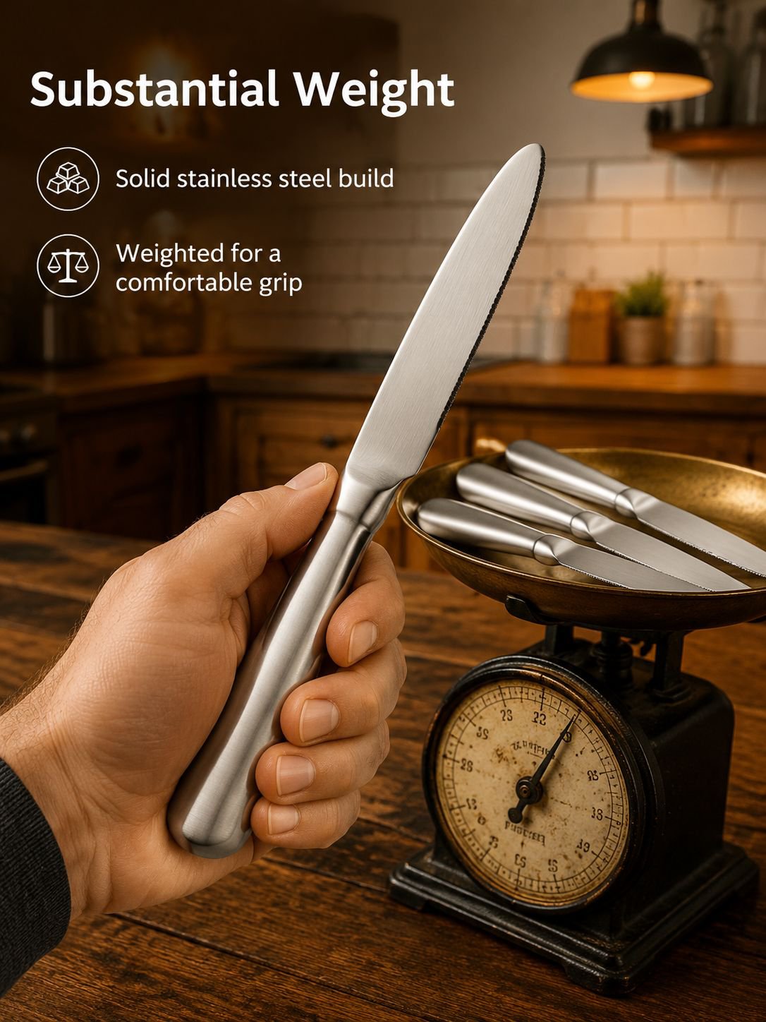 6-piece stainless steel cutlery set with spoons and forks