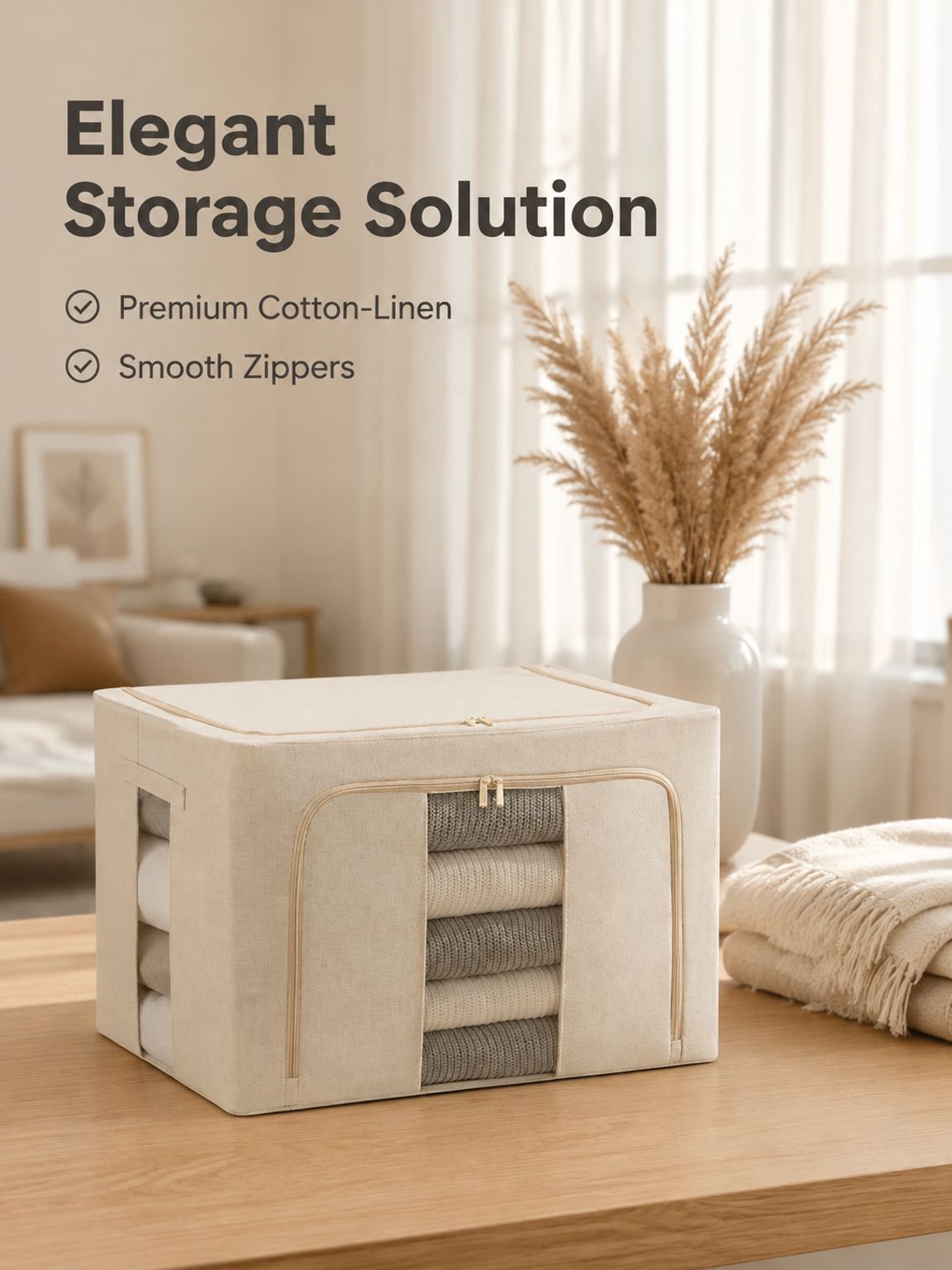 New Cotton Linen Storage Box