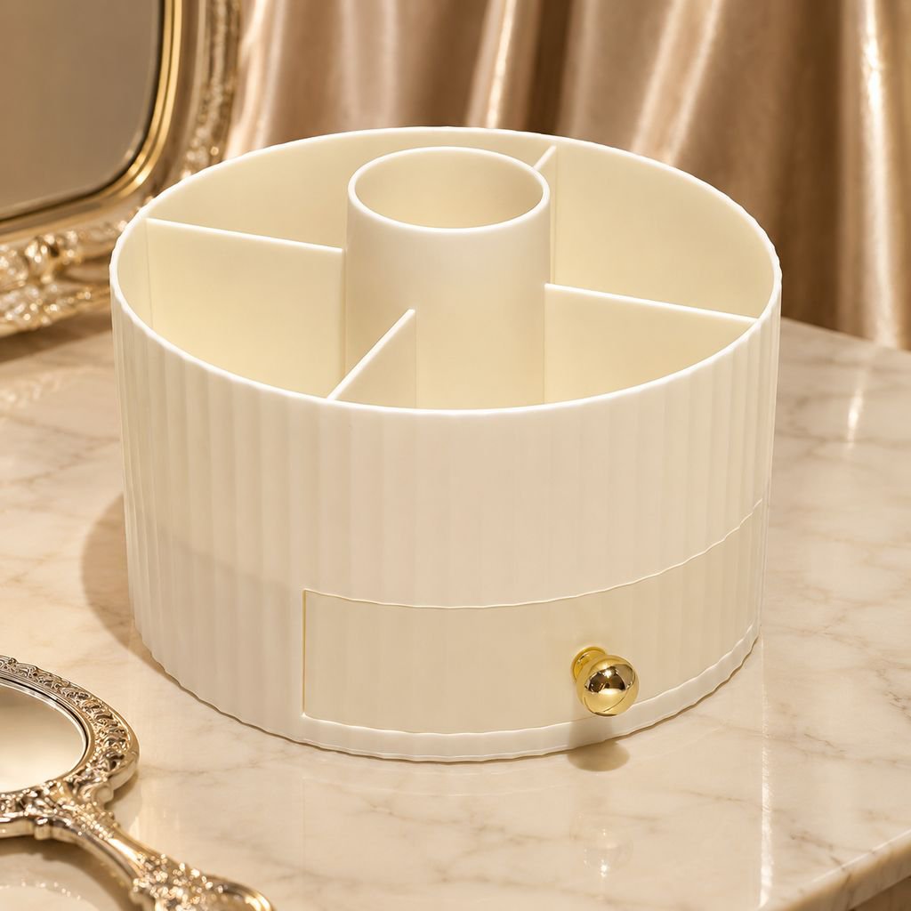Light luxury desktop cosmetics drawer storage box for dressing table