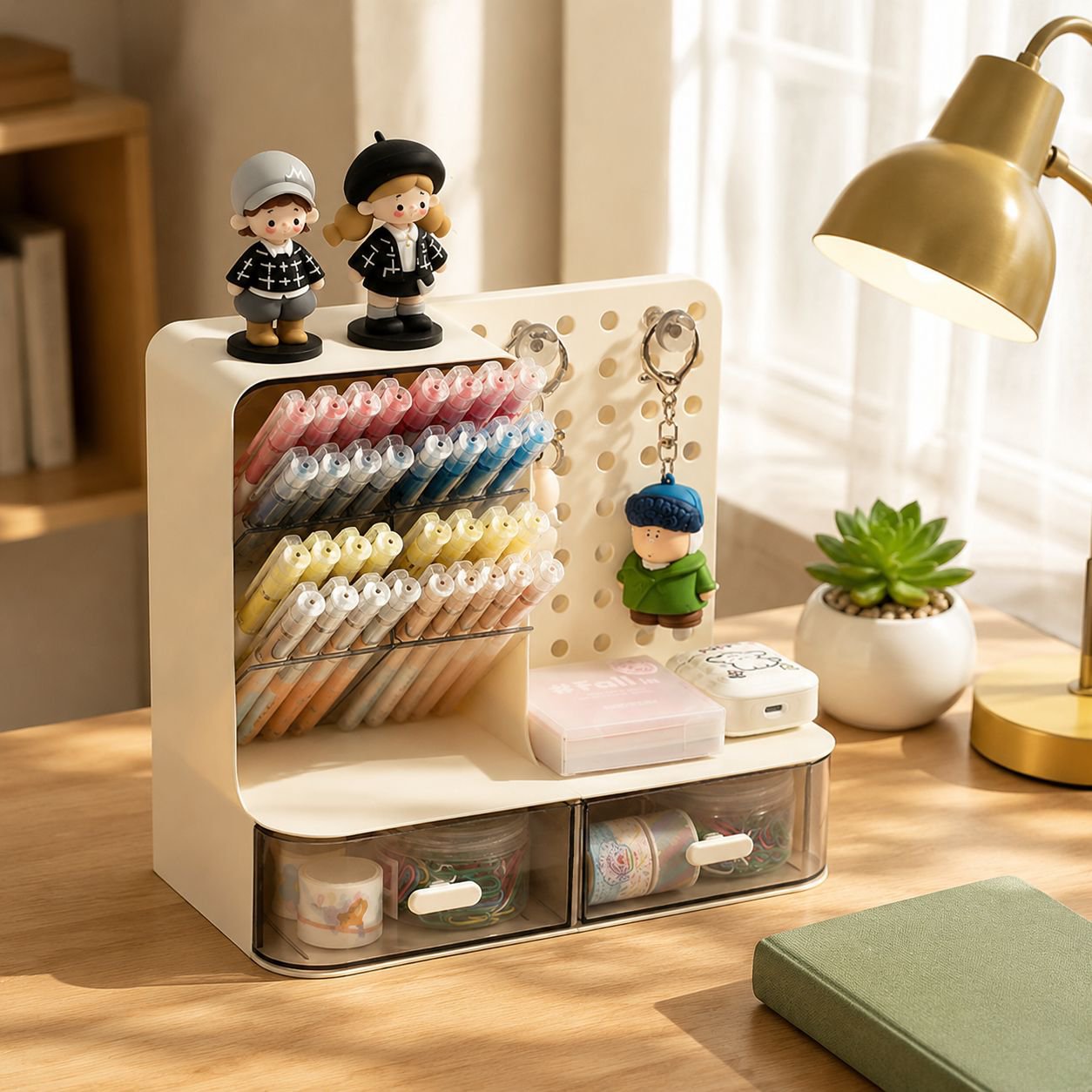 Desk Pegboard Pen Holder Stationery Organizer Magic