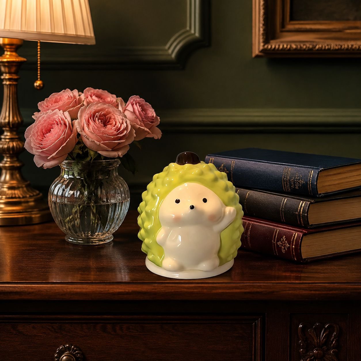 Whimsical hedgehog decor for living room or kitchen